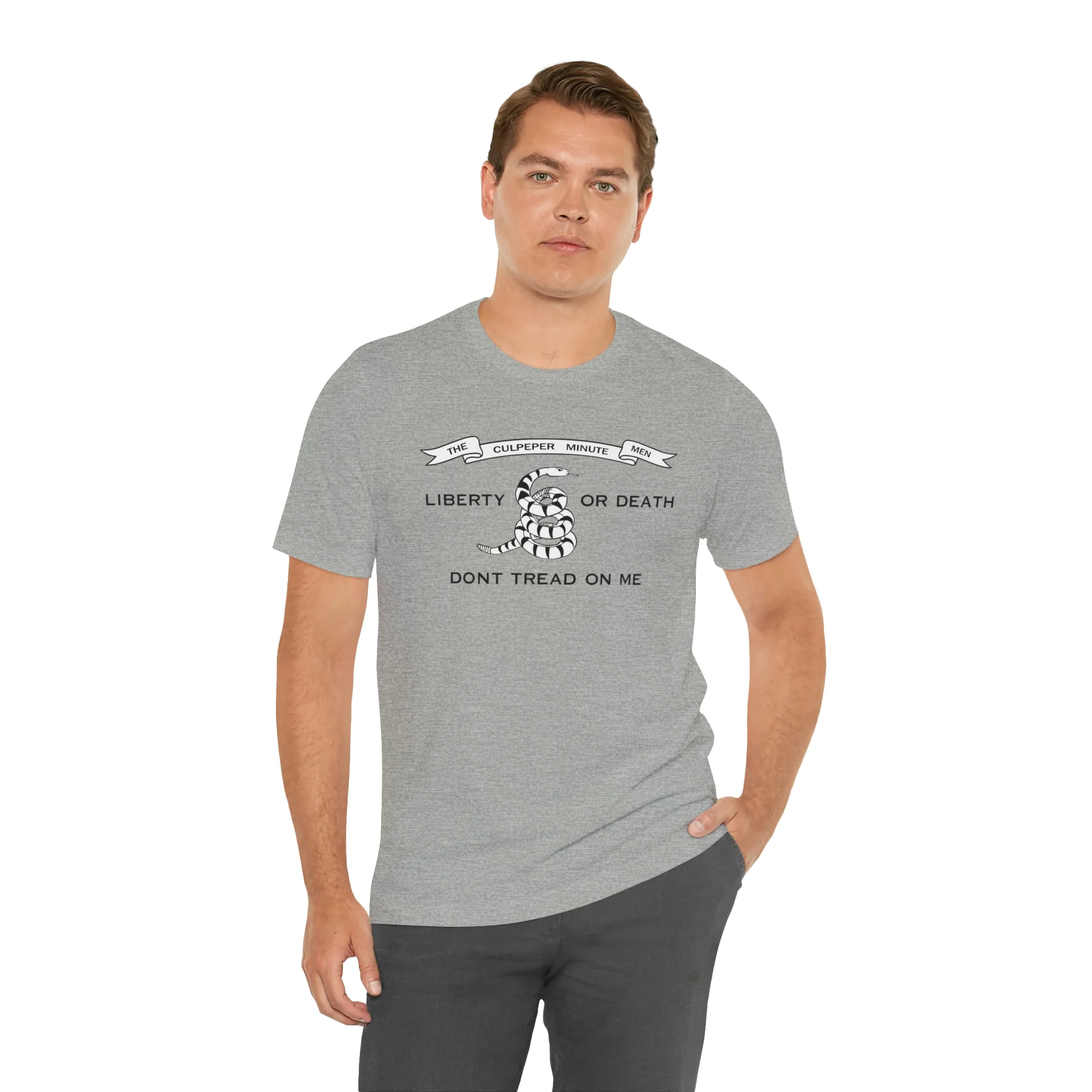 The Culpeper Minute Men Flag T Shirt: Bella + Canvas 3001 - Image 41