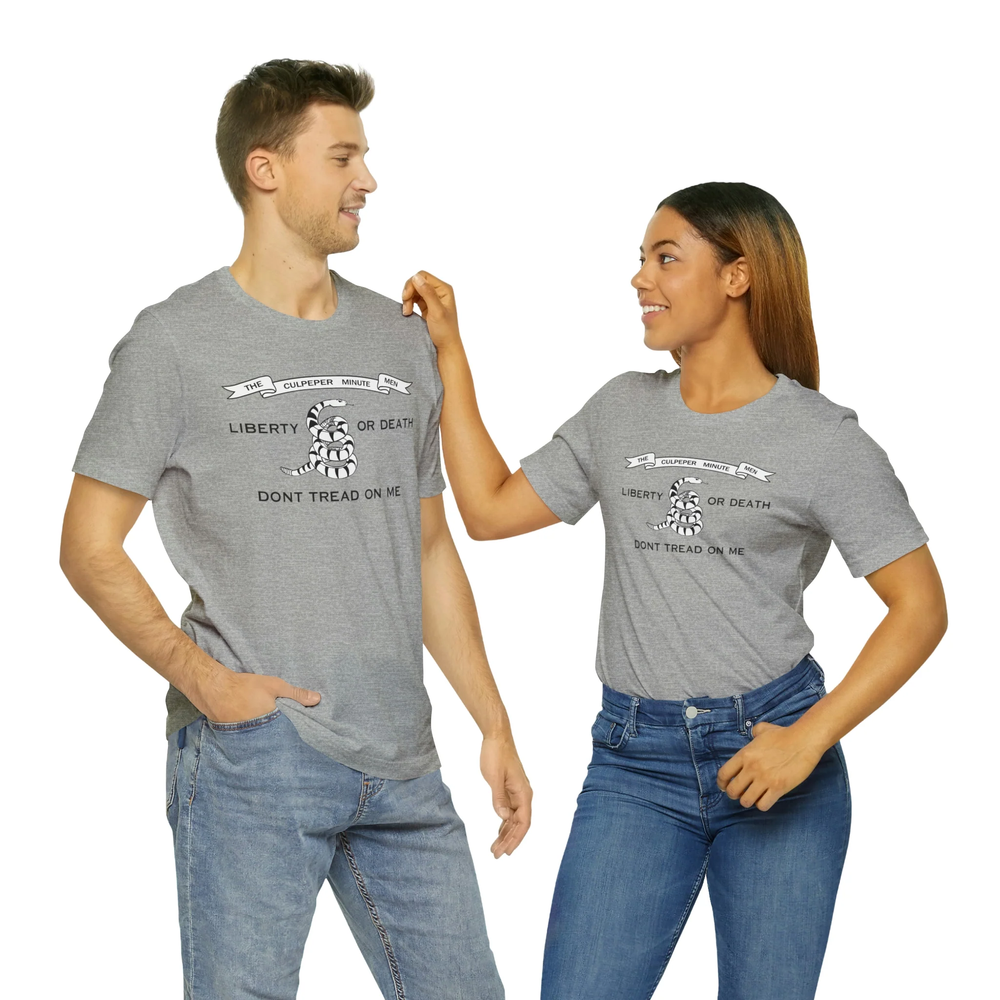 The Culpeper Minute Men Flag T Shirt: Bella + Canvas 3001 - Image 43