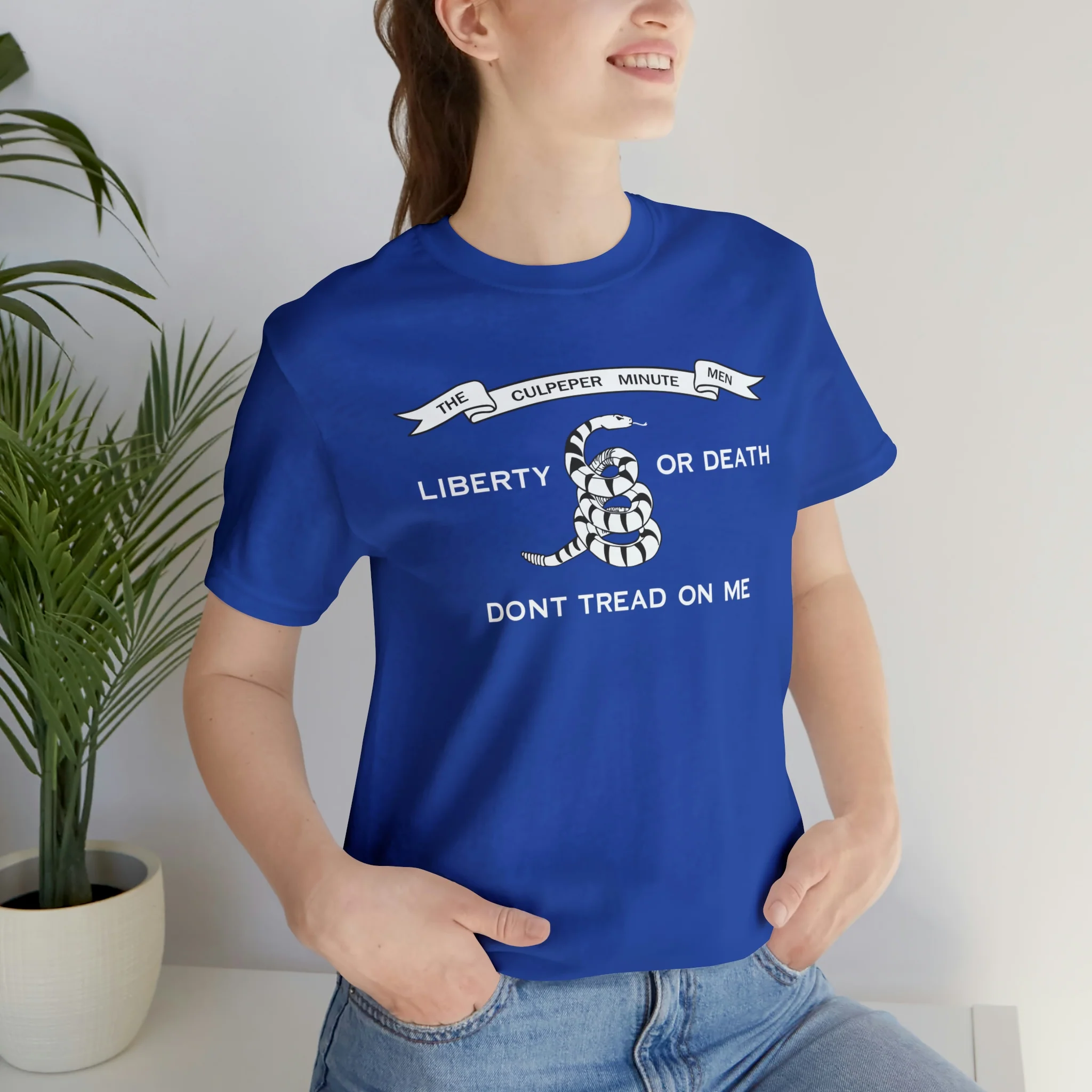 The Culpeper Minute Men Flag T Shirt: Bella + Canvas 3001 - Image 48