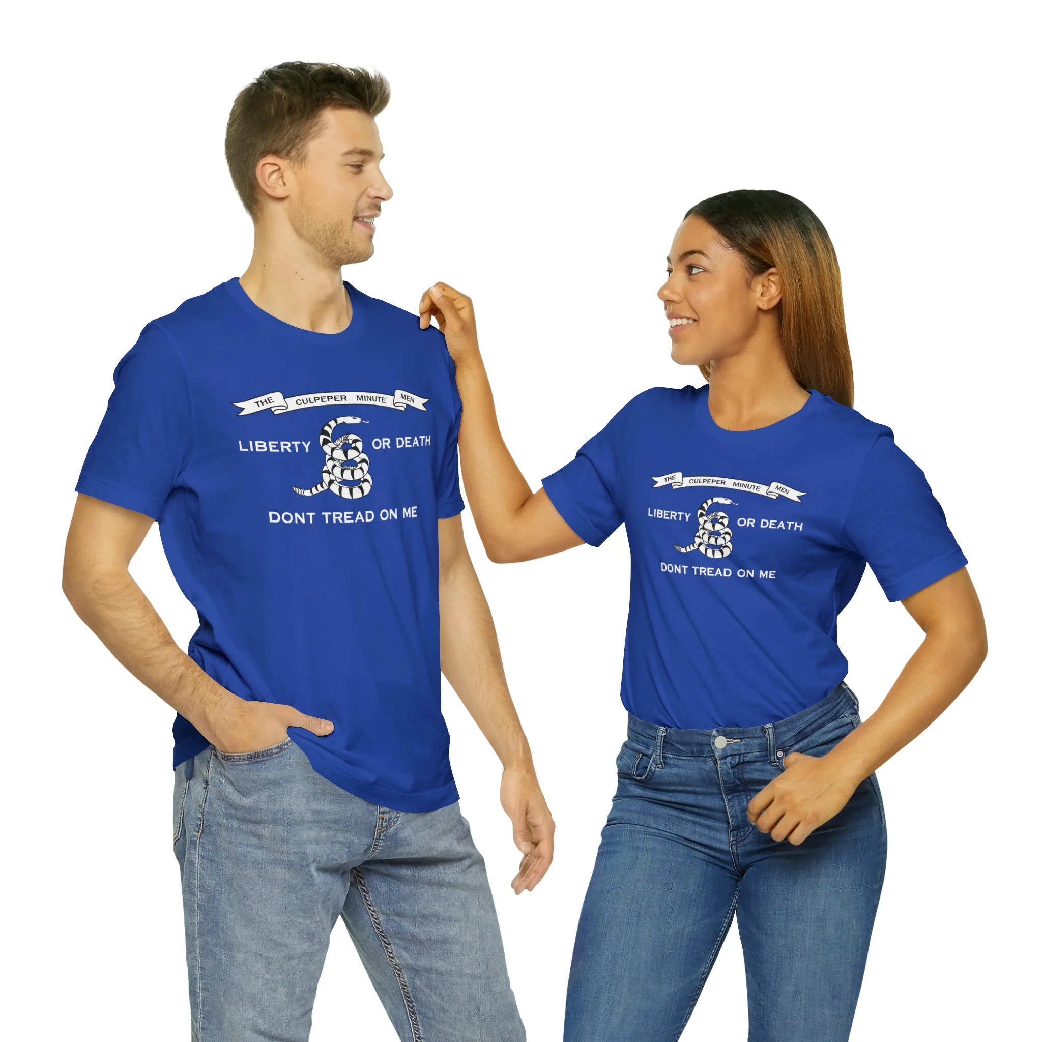 The Culpeper Minute Men Flag T Shirt: Bella + Canvas 3001 - Image 49