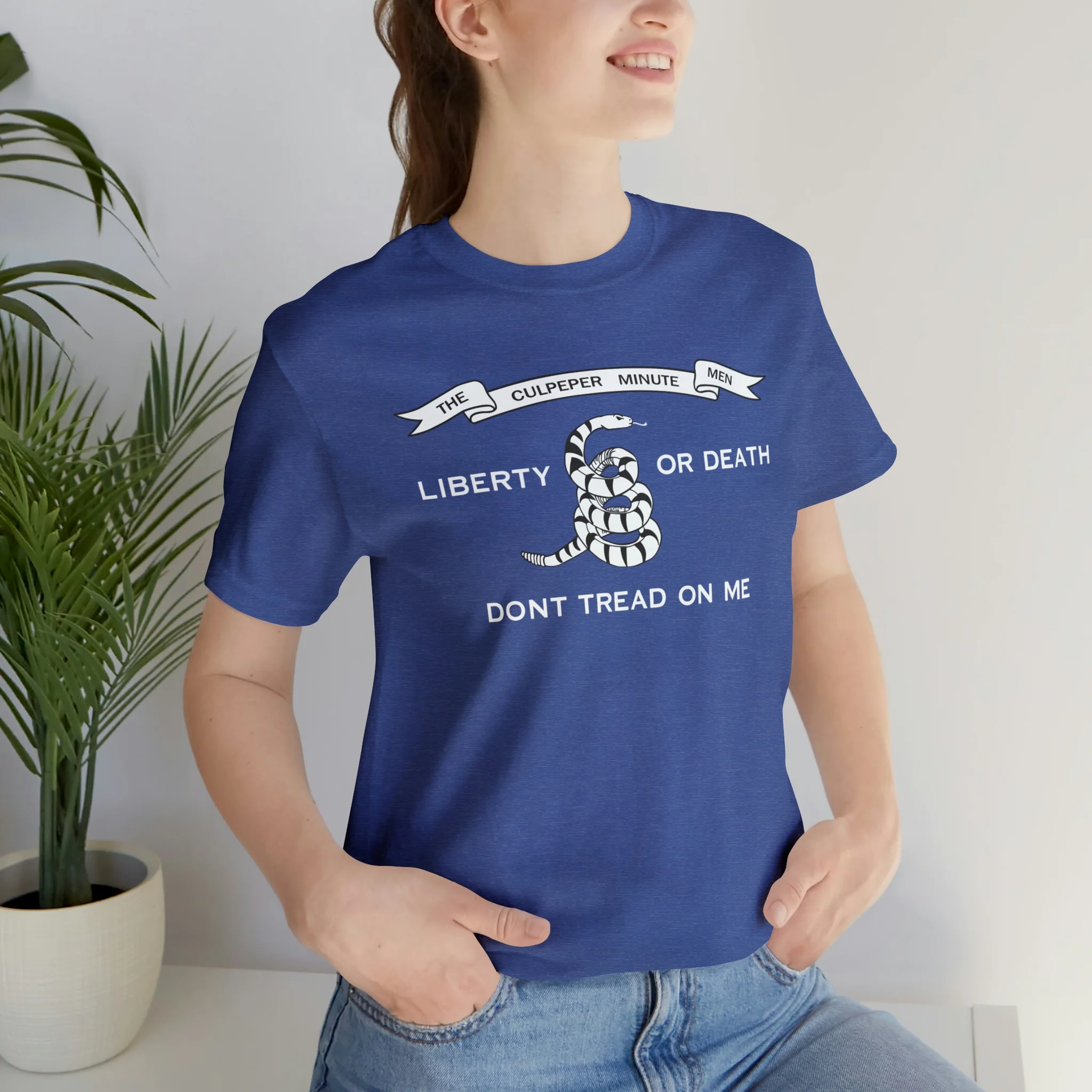 The Culpeper Minute Men Flag T Shirt: Bella + Canvas 3001 - Image 54