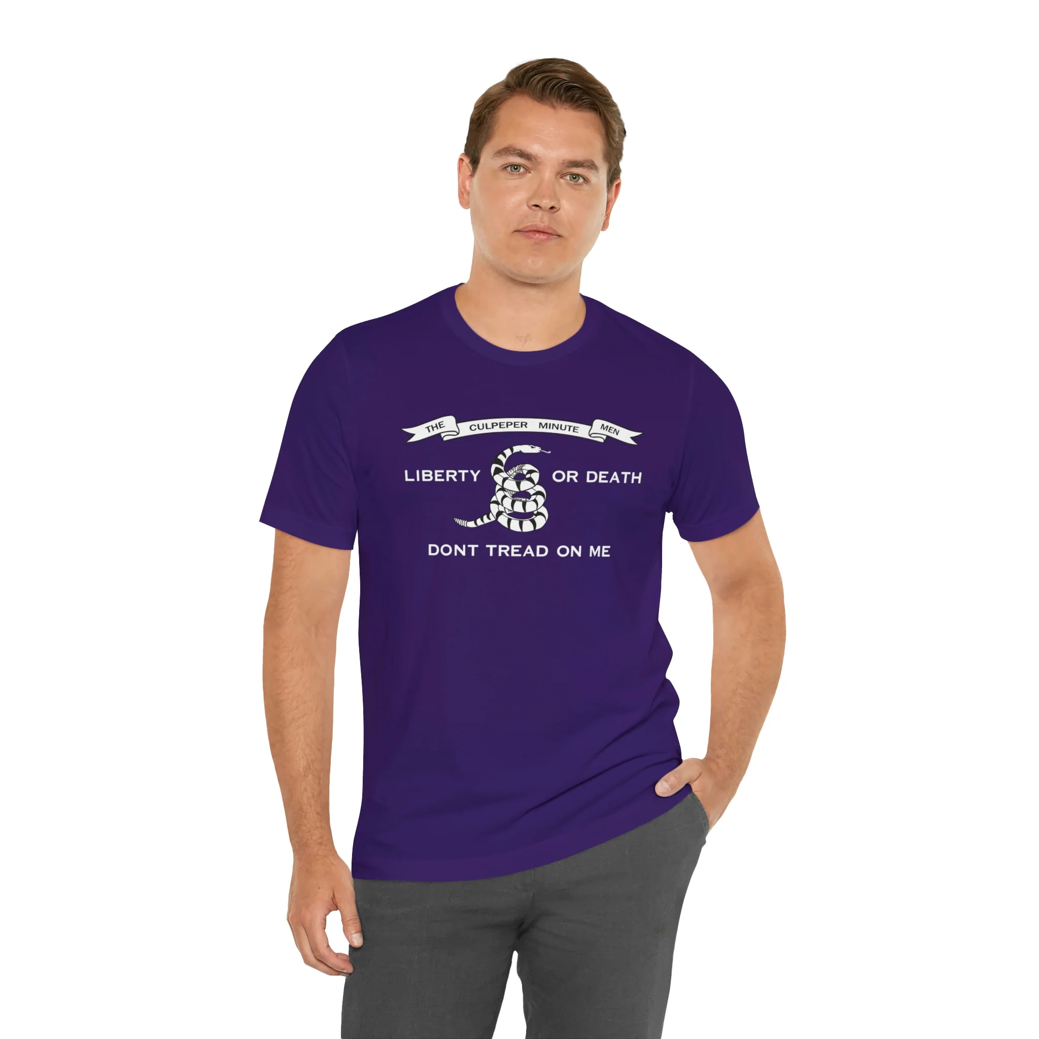 The Culpeper Minute Men Flag T Shirt: Bella + Canvas 3001 - Image 65