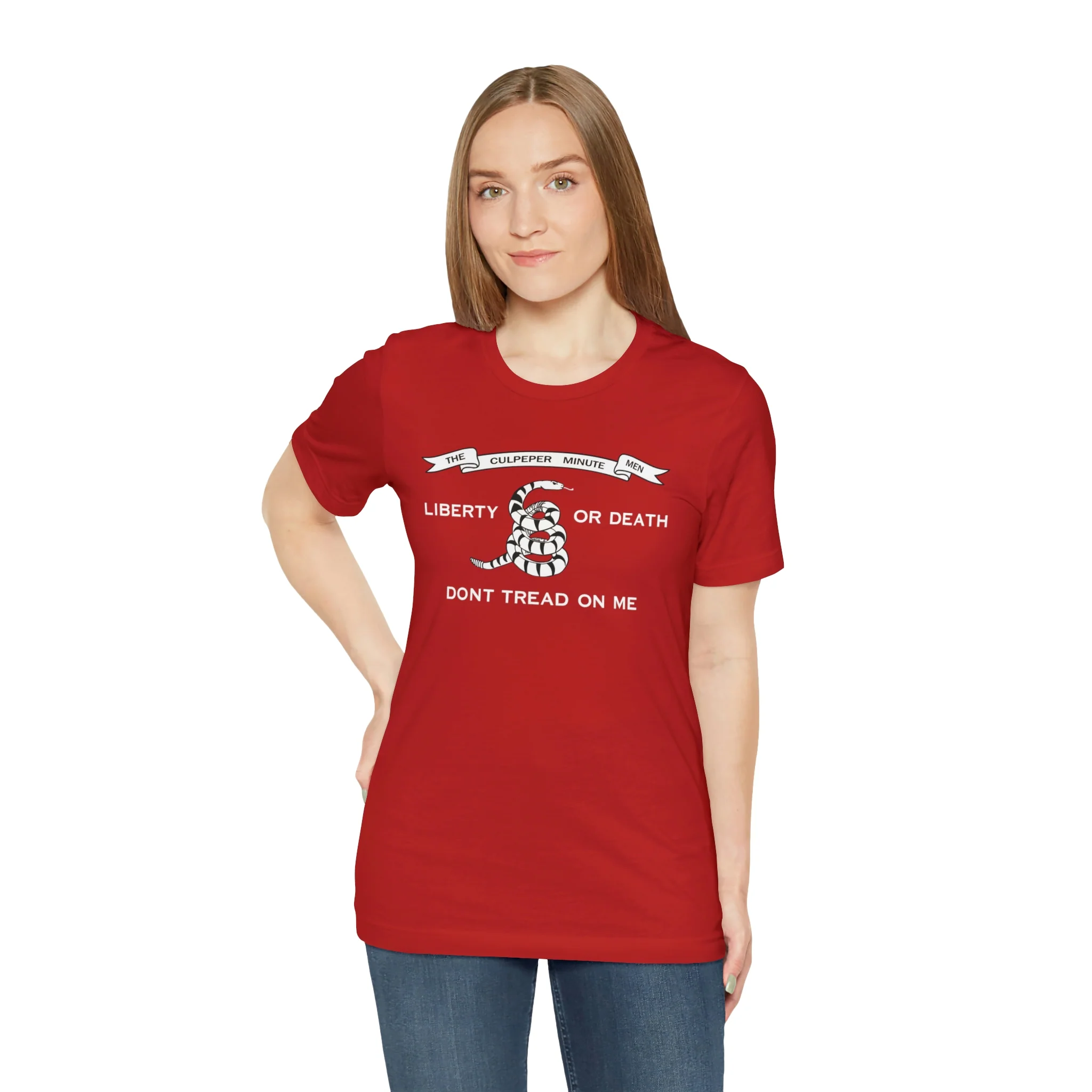 The Culpeper Minute Men Flag T Shirt: Bella + Canvas 3001 - Image 88