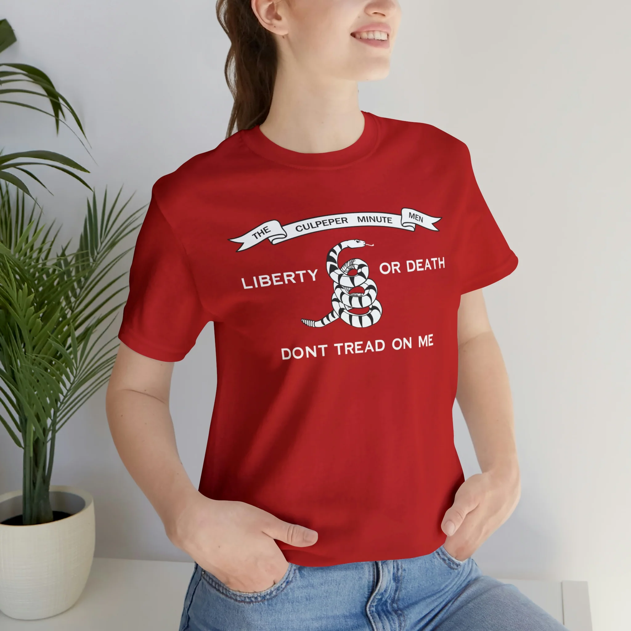 The Culpeper Minute Men Flag T Shirt: Bella + Canvas 3001 - Image 90