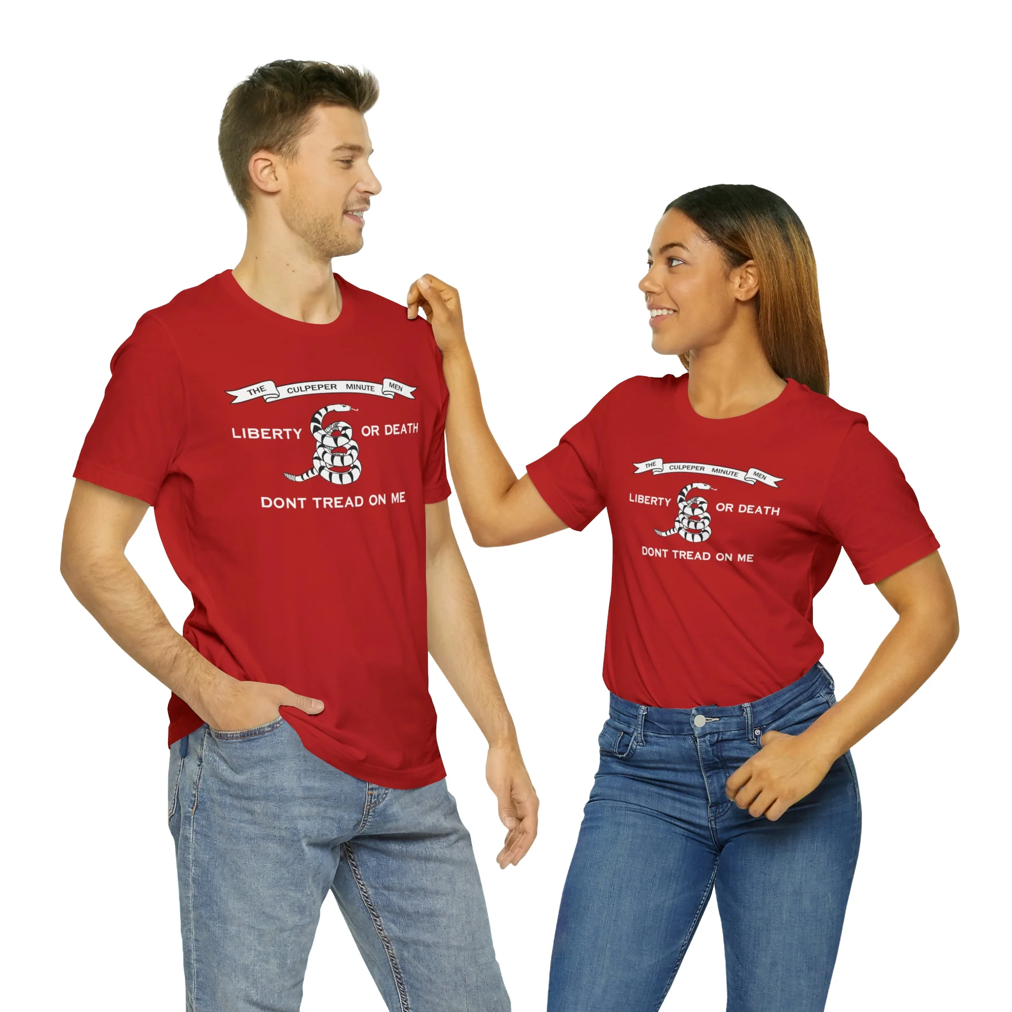 The Culpeper Minute Men Flag T Shirt: Bella + Canvas 3001 - Image 91