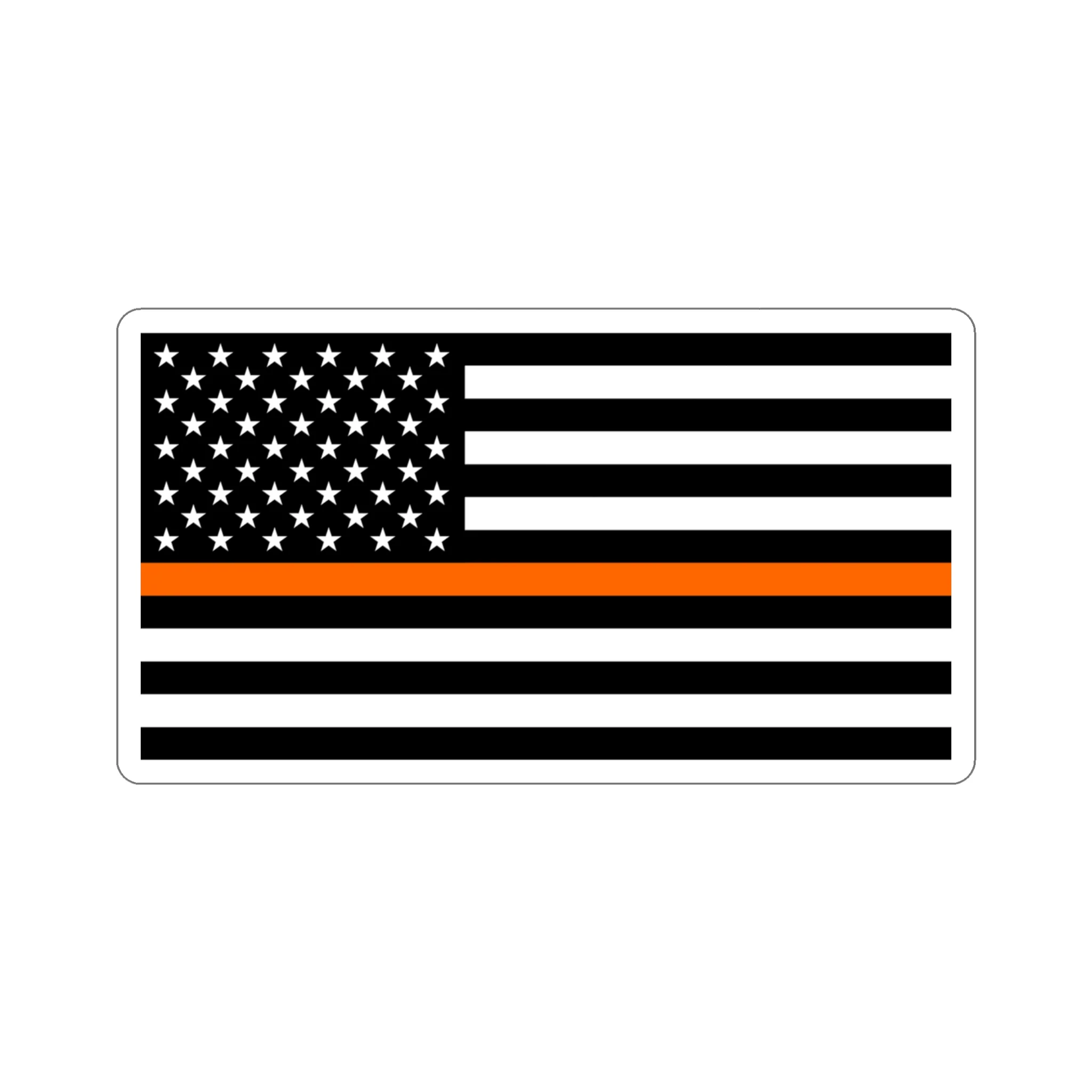 Thin Orange Line Flag Sticker - Image 15