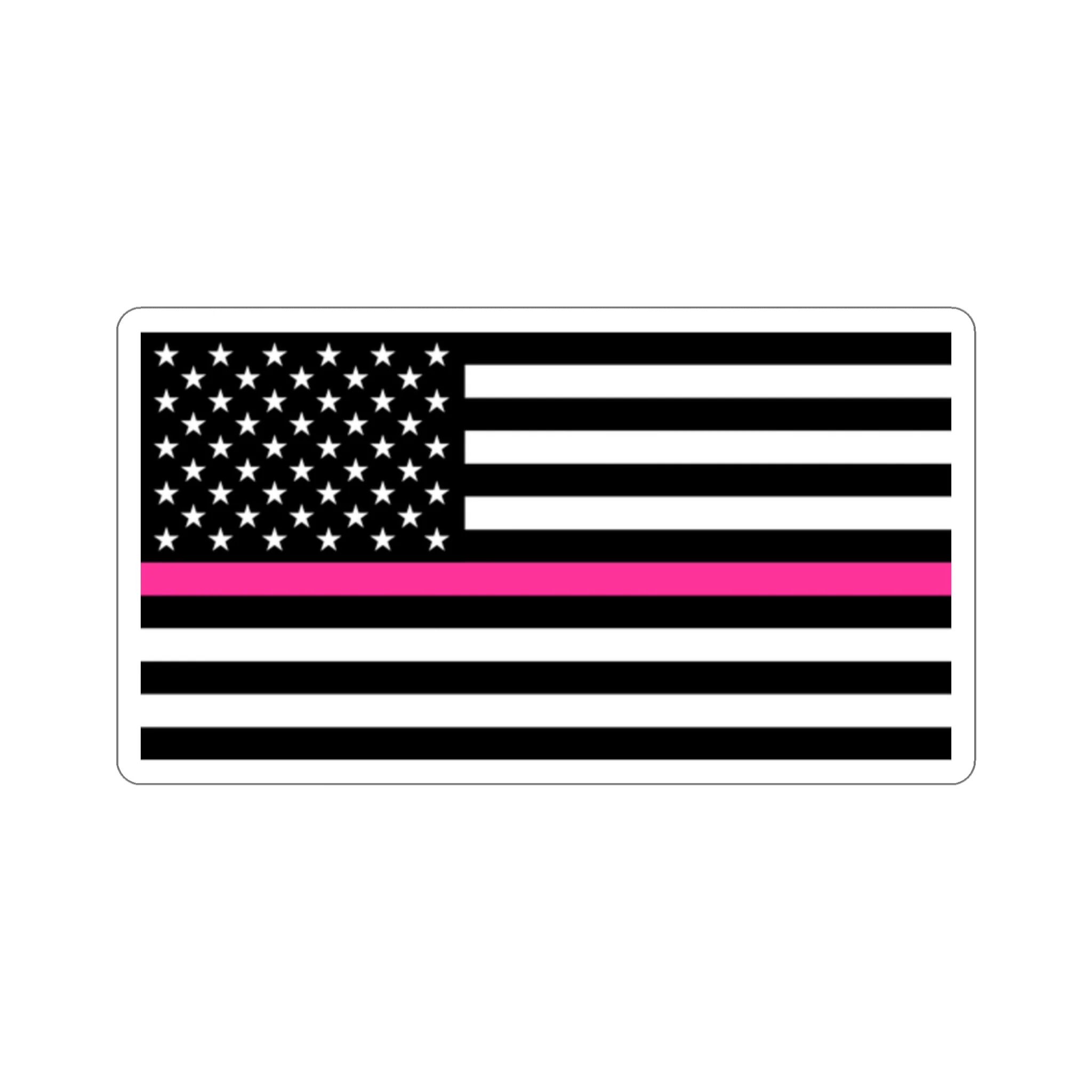 Thin Pink Line Flag Sticker - Image 4