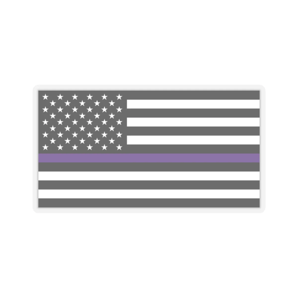 Thin Purple Line Flag Sticker - Image 2