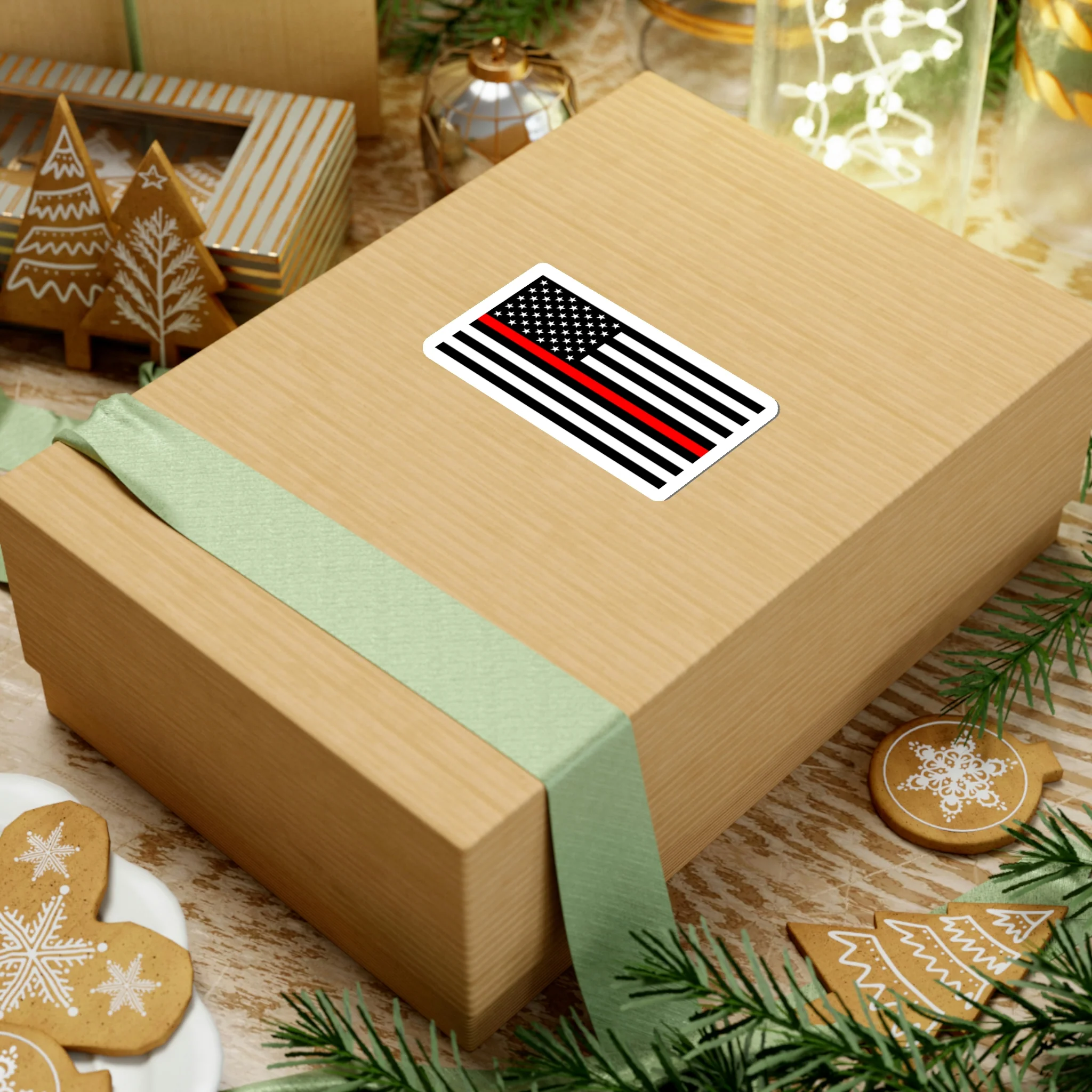 Thin Red Line Flag Sticker - Image 12