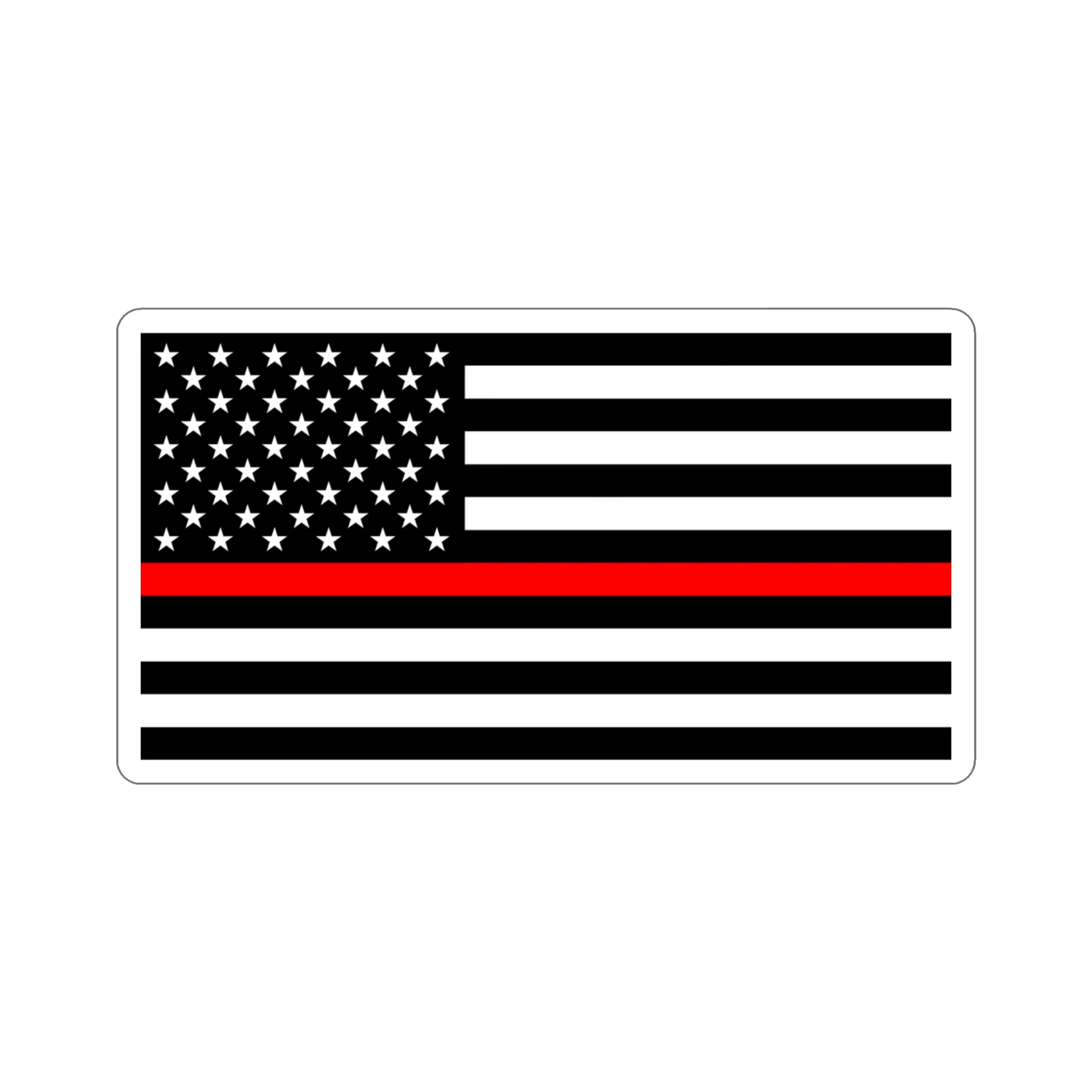 Thin Red Line Flag Sticker - Image 15
