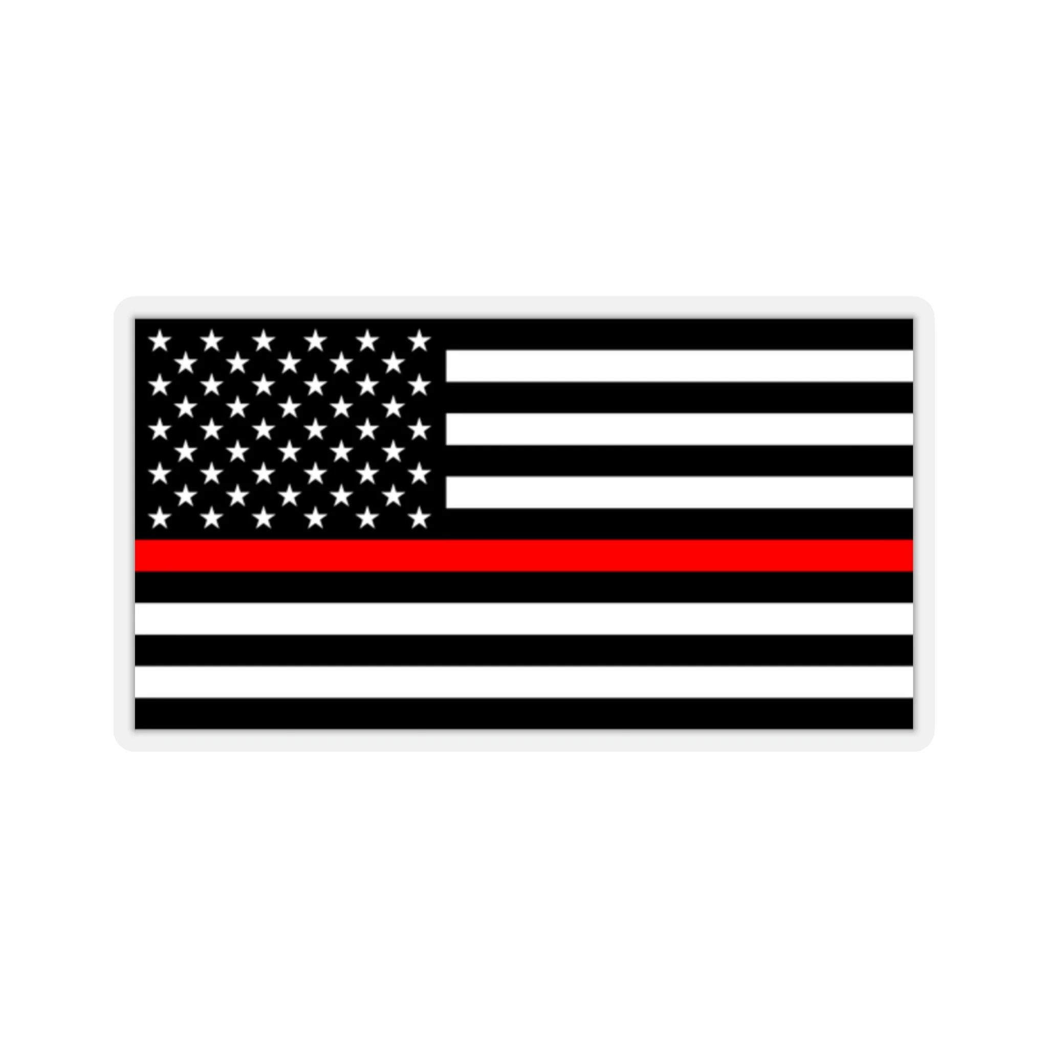 Thin Red Line Flag Sticker - Image 2