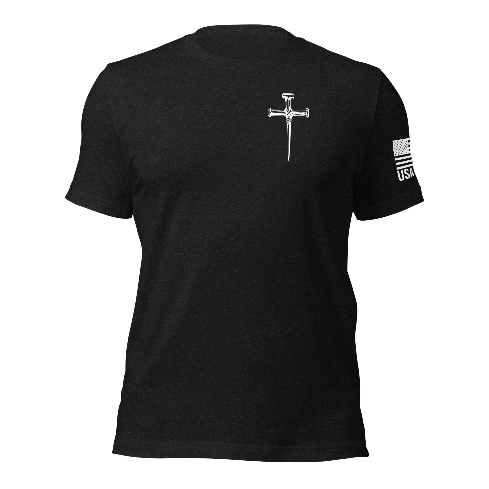 Three Crucifixion Nails Cross T-Shirt | Unisex Tee | DTF Printing - Image 22