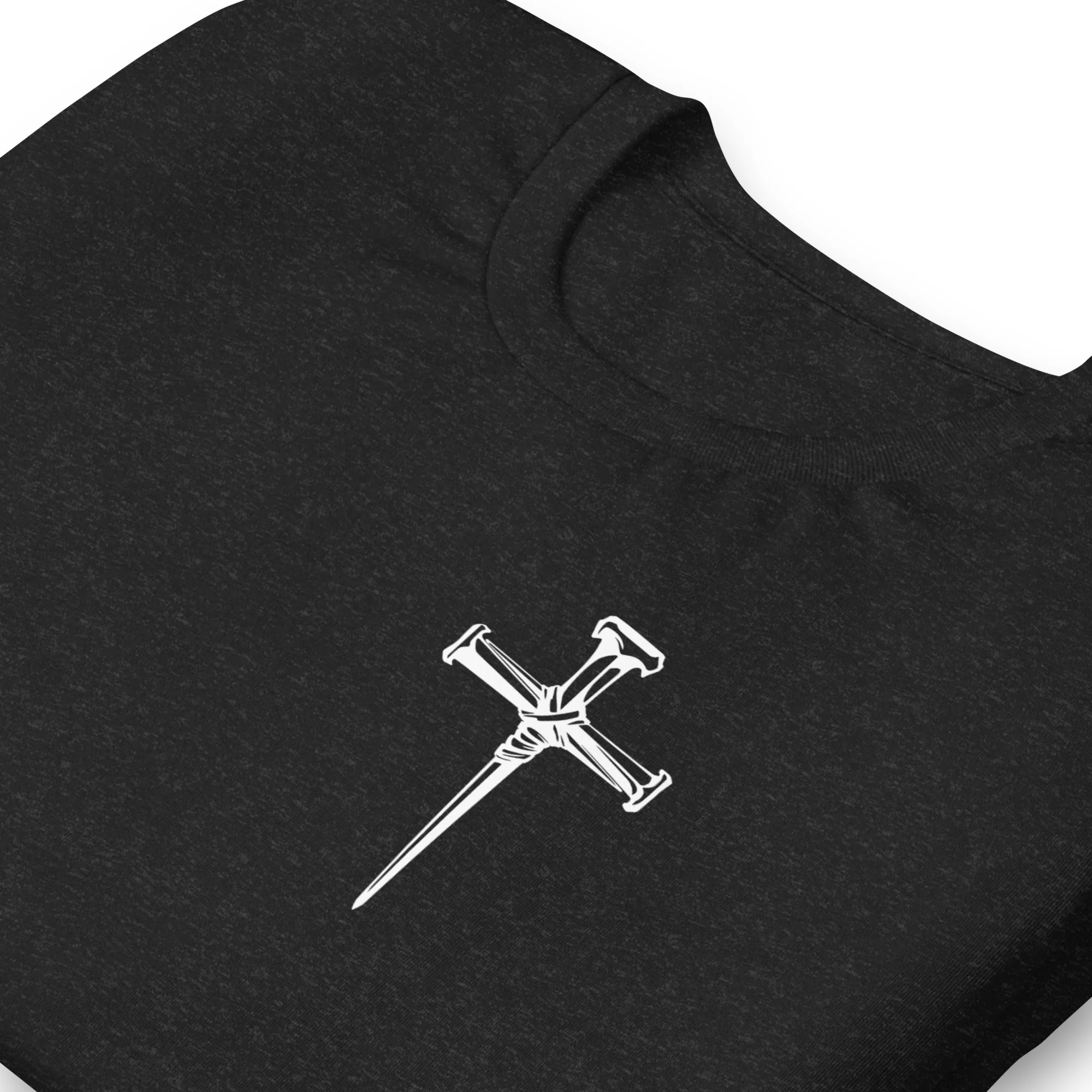 Three Crucifixion Nails Cross T-Shirt | Unisex Tee | DTF Printing - Image 26