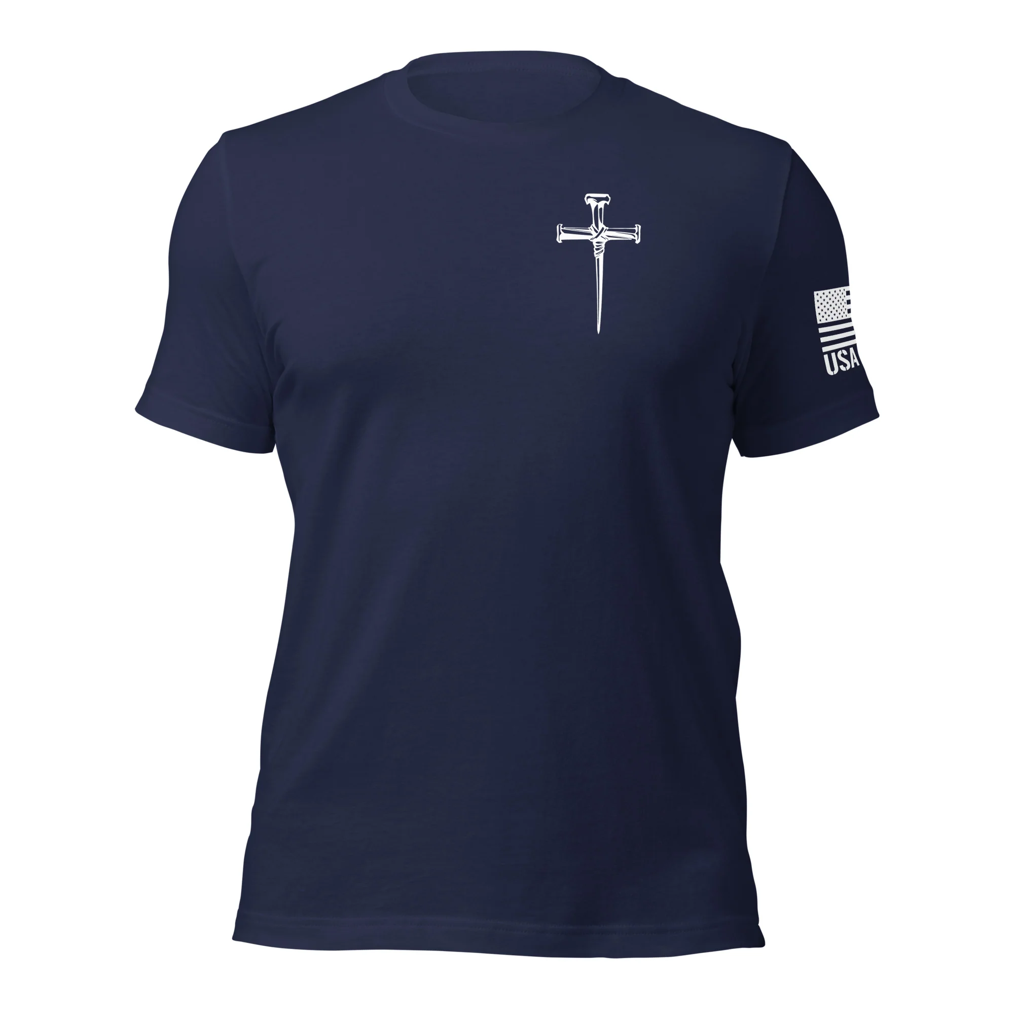Three Crucifixion Nails Cross T-Shirt | Unisex Tee | DTF Printing - Image 34