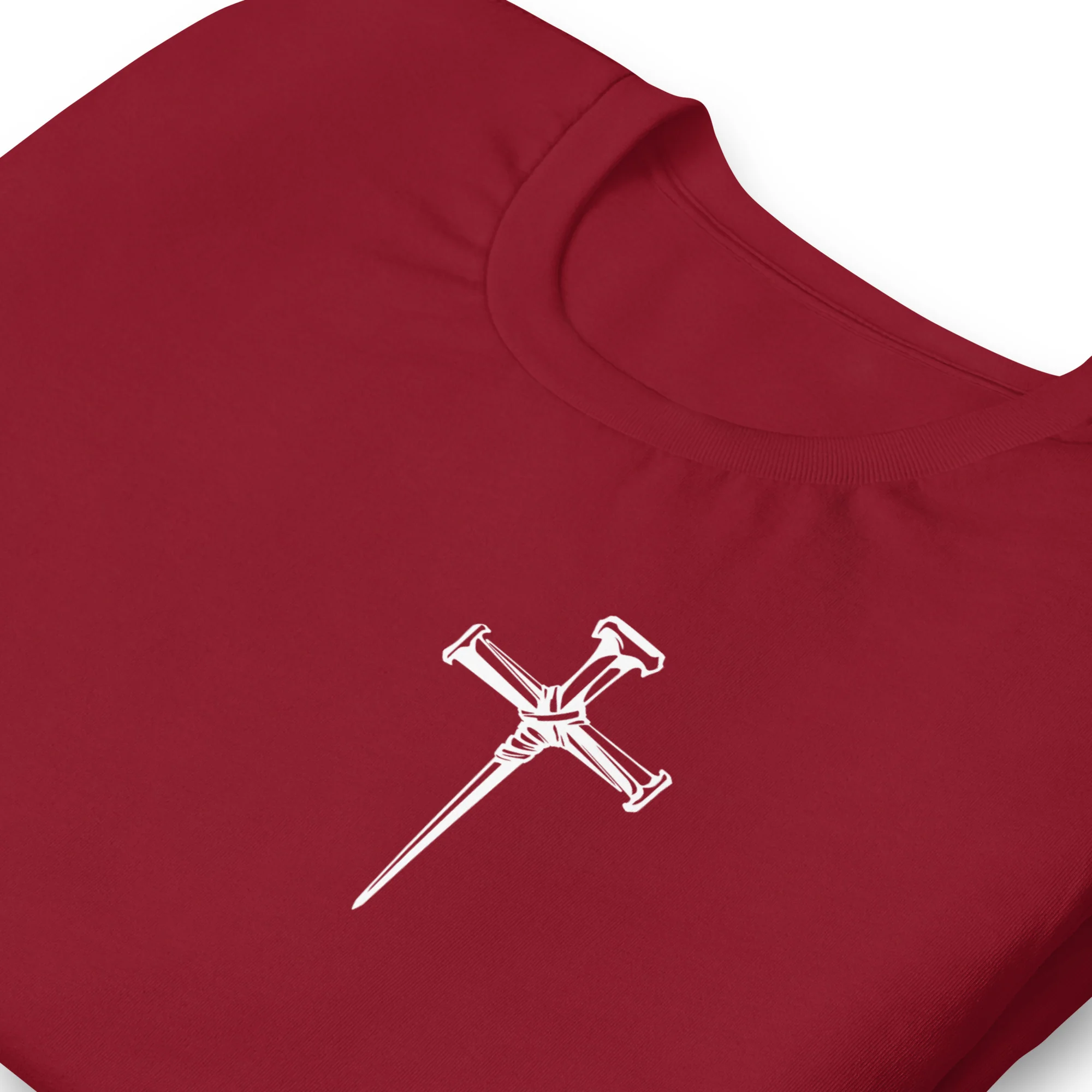 Three Crucifixion Nails Cross T-Shirt | Unisex Tee | DTF Printing - Image 44