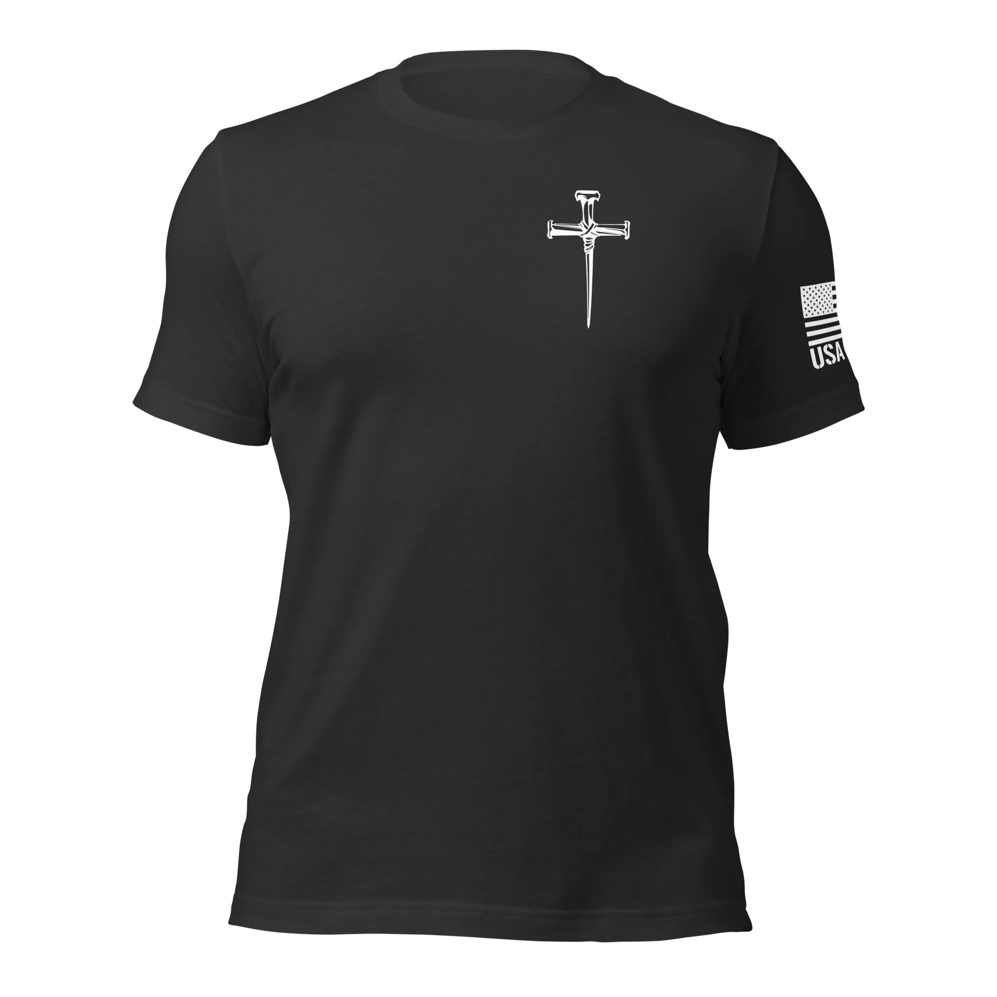Three Crucifixion Nails Cross T-Shirt | Unisex Tee | DTF Printing - Image 52