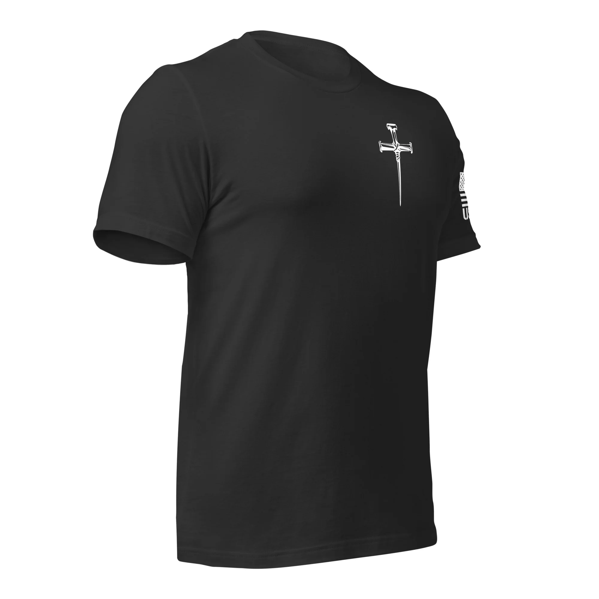 Three Crucifixion Nails Cross T-Shirt | Unisex Tee | DTF Printing - Image 54