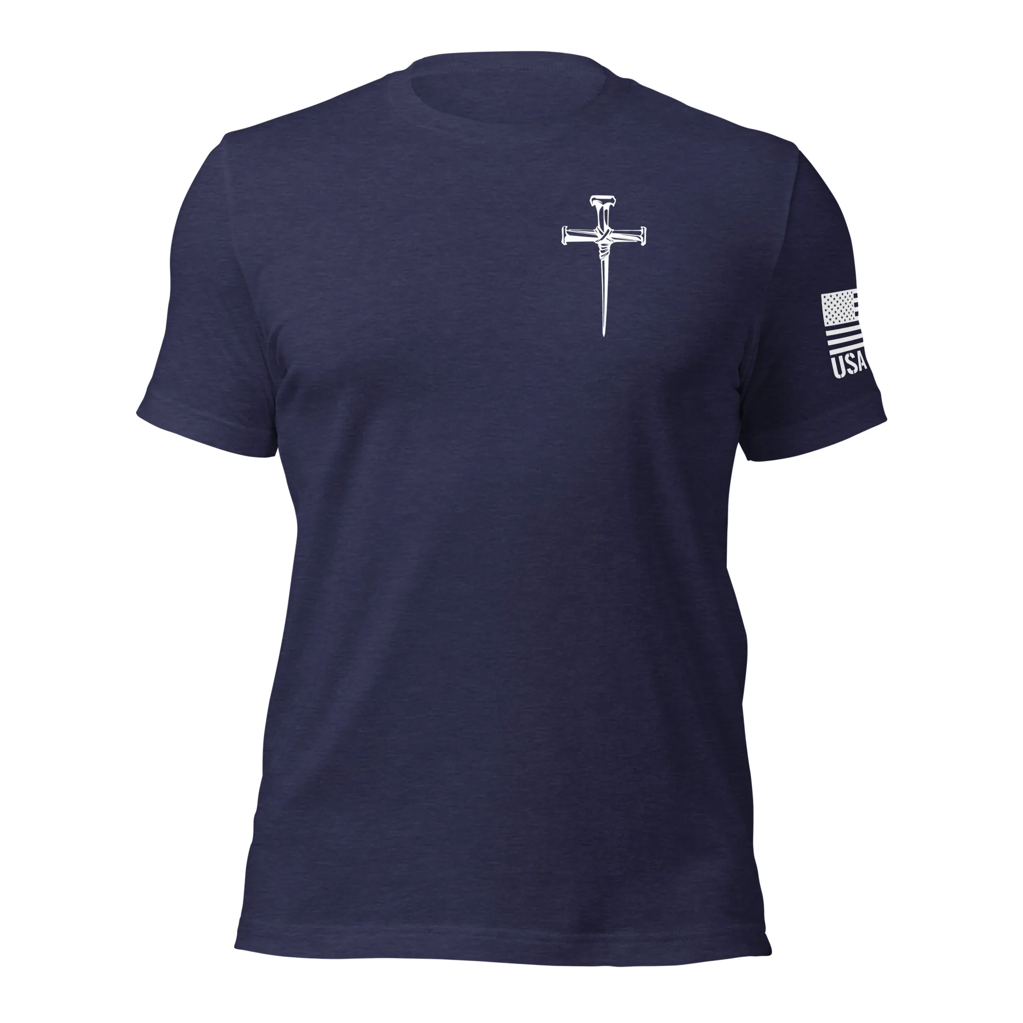 Three Crucifixion Nails Cross T-Shirt | Unisex Tee | DTF Printing - Image 57