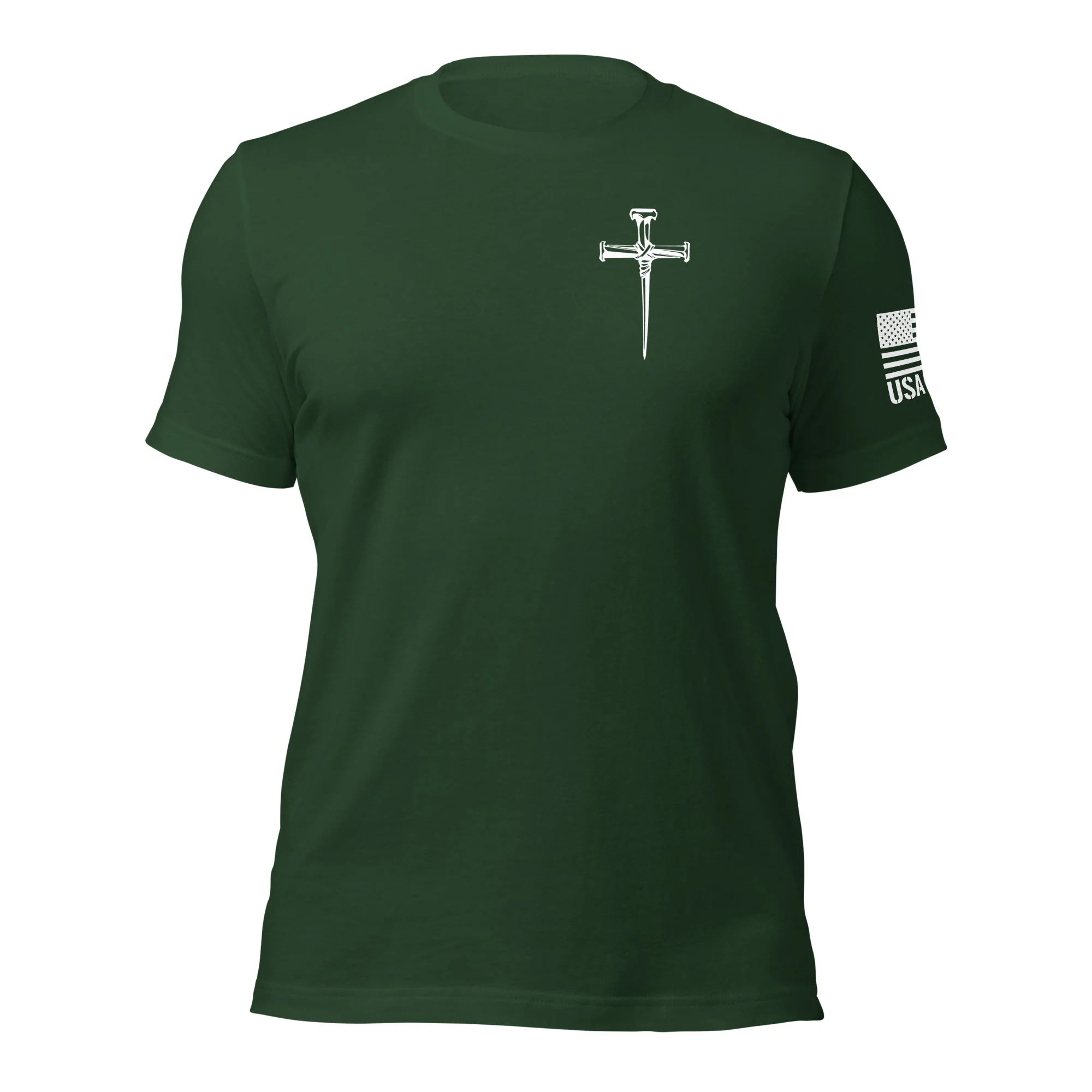 Three Crucifixion Nails Cross T-Shirt | Unisex Tee | DTF Printing - Image 69