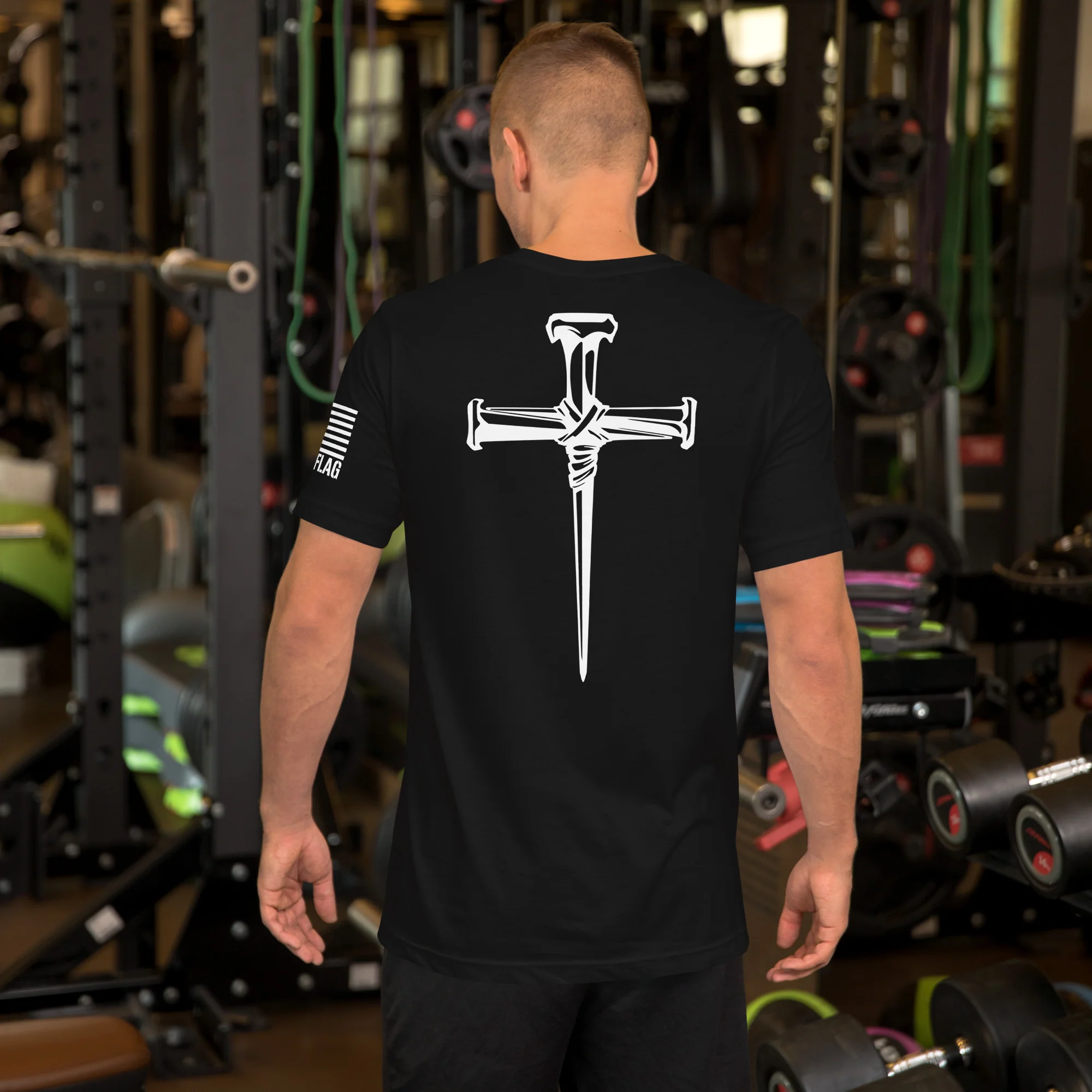 Three Crucifixion Nails Cross T-Shirt | Unisex Tee | DTF Printing - Image 8