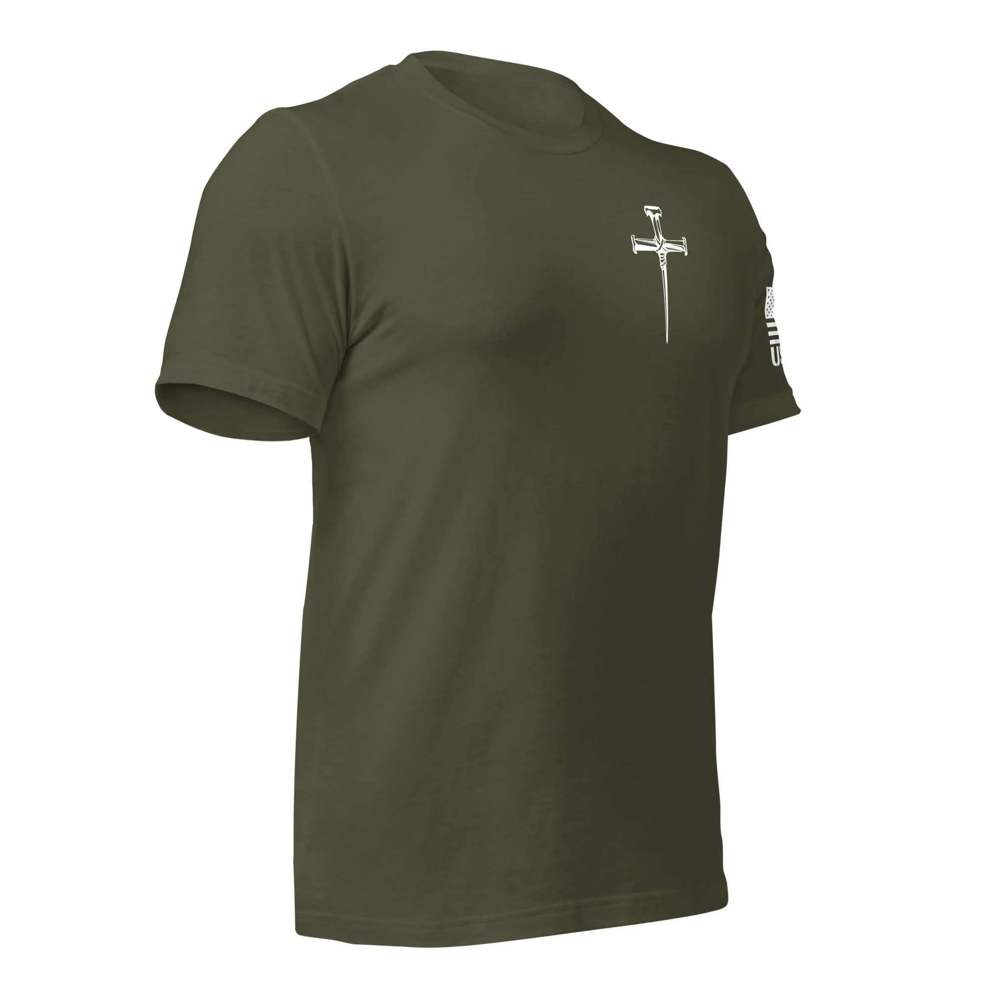 Three Crucifixion Nails Cross T-Shirt | Unisex Tee | DTF Printing - Image 83
