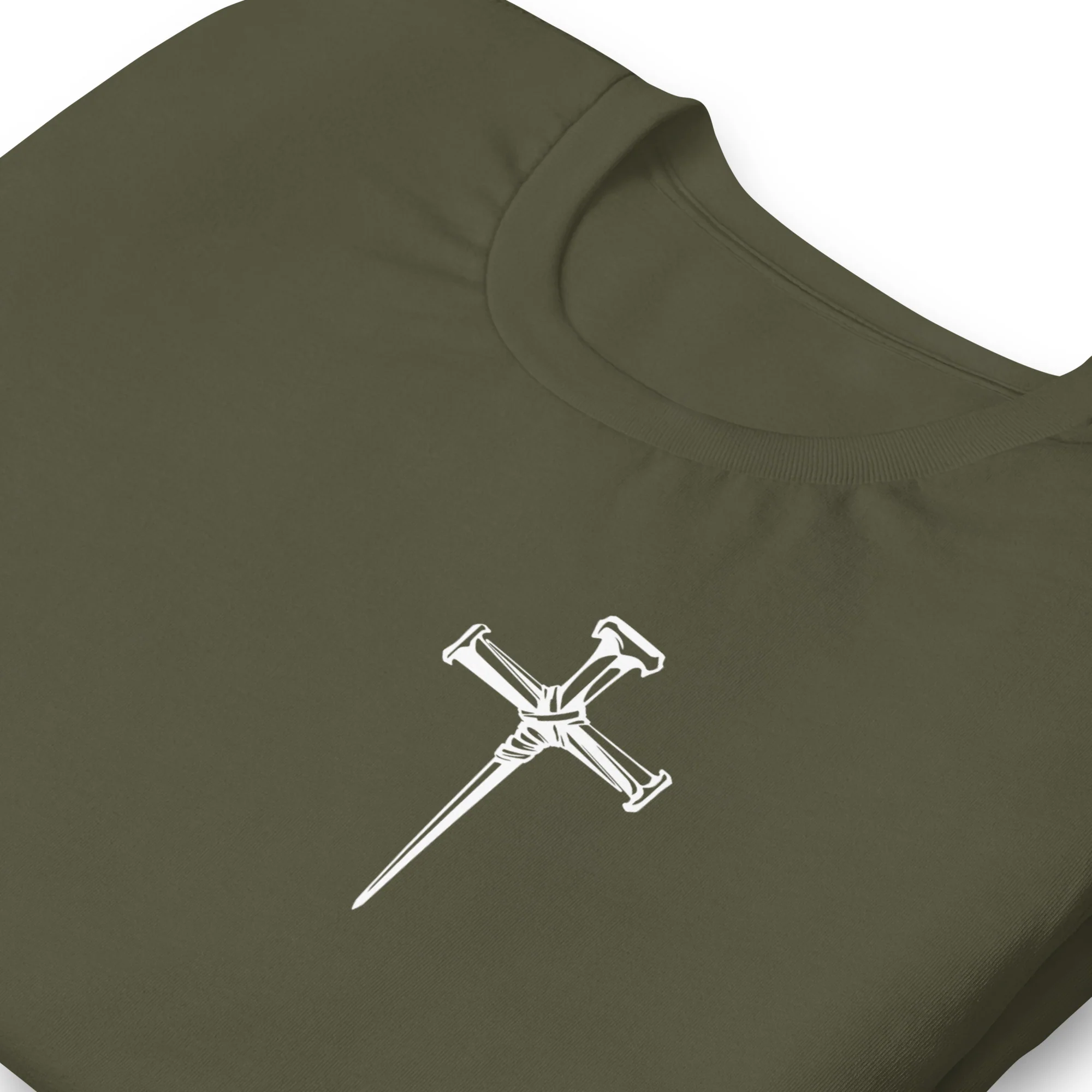 Three Crucifixion Nails Cross T-Shirt | Unisex Tee | DTF Printing - Image 85