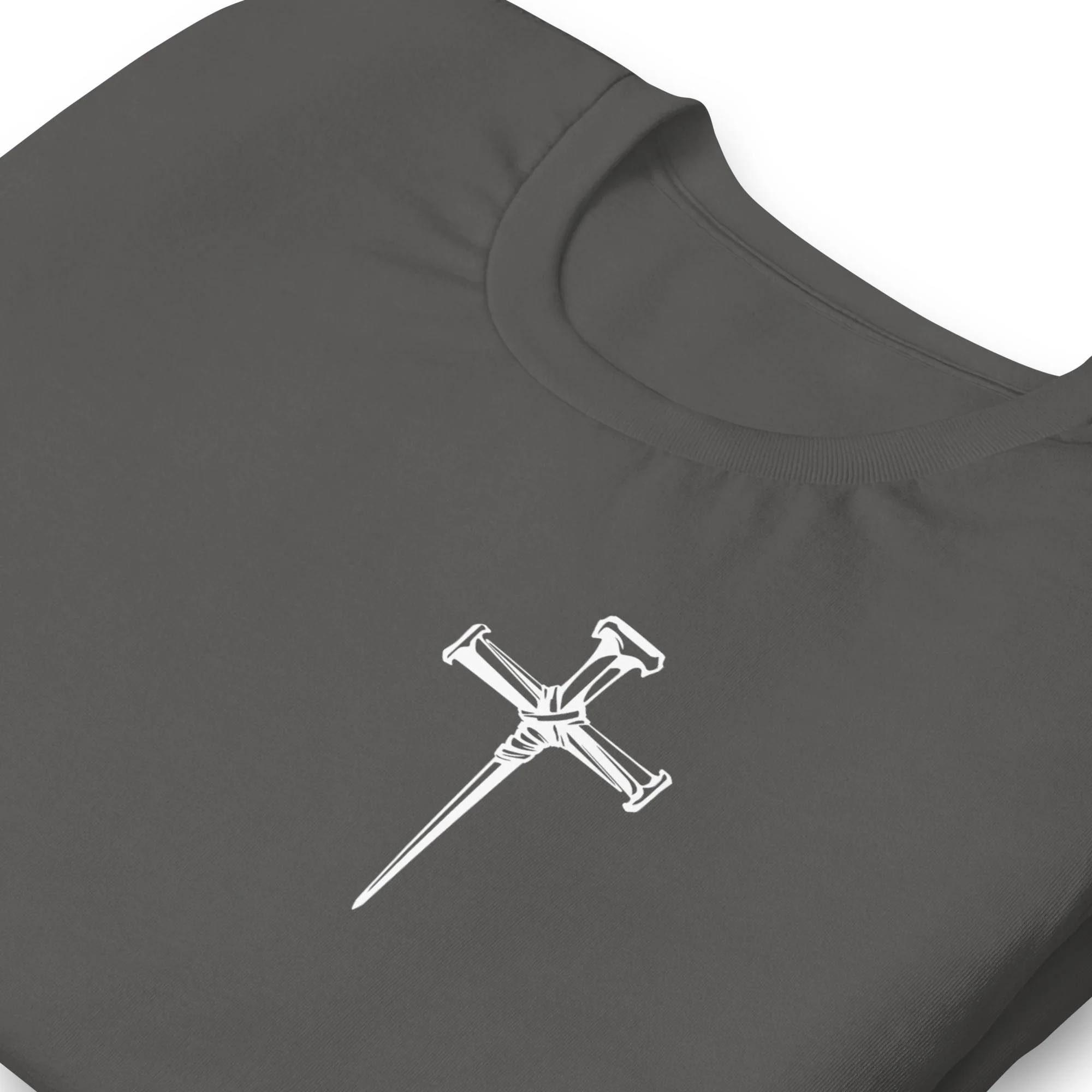 Three Crucifixion Nails Cross T-Shirt | Unisex Tee | DTF Printing - Image 91