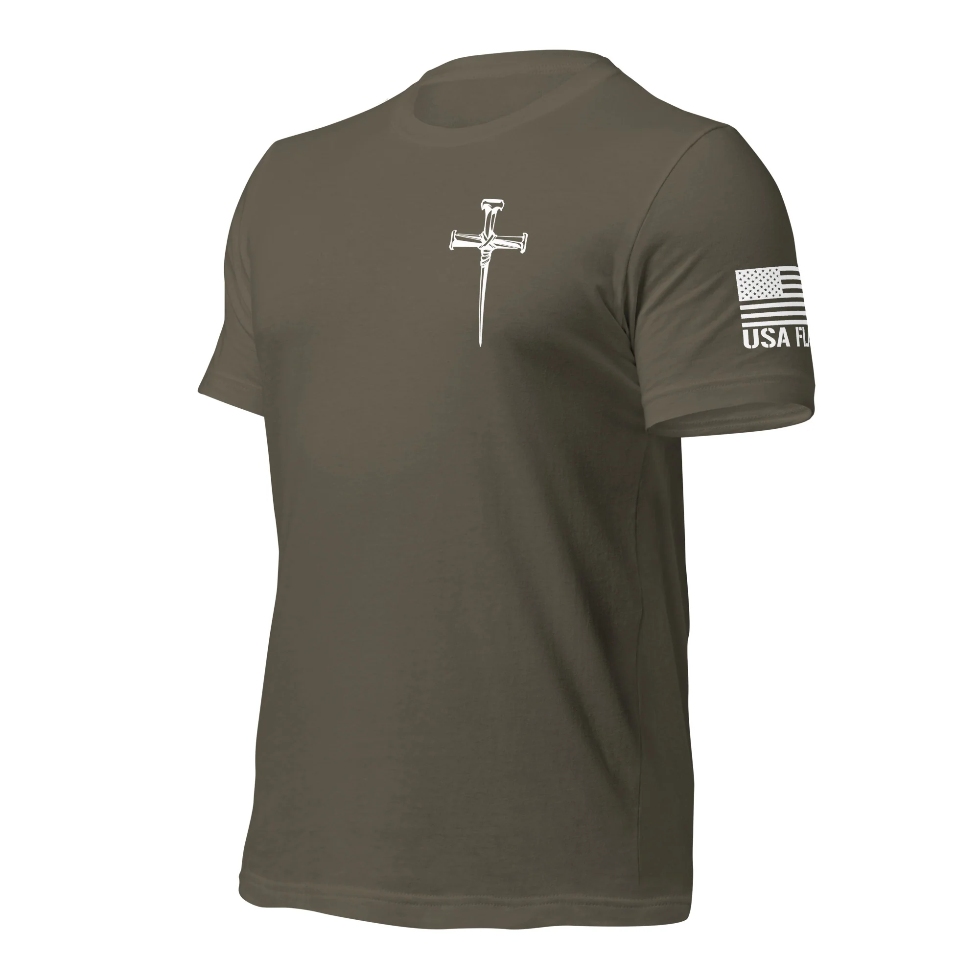 Three Crucifixion Nails Cross T-Shirt | Unisex Tee | DTF Printing - Image 94
