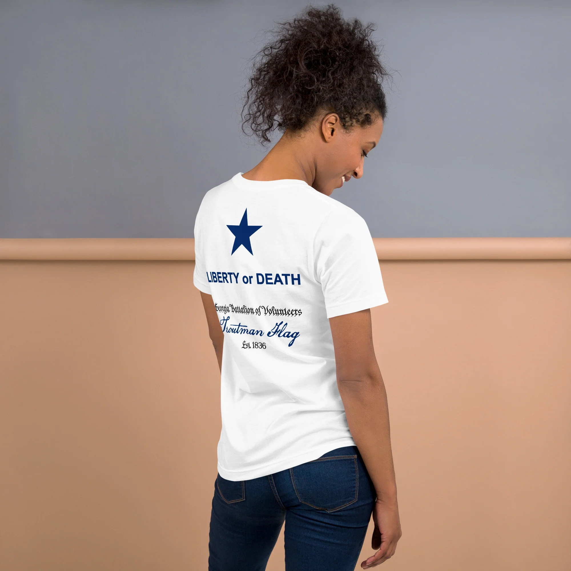 Troutman "Liberty or Death" Flag T-Shirt | DTG Print - Image 11