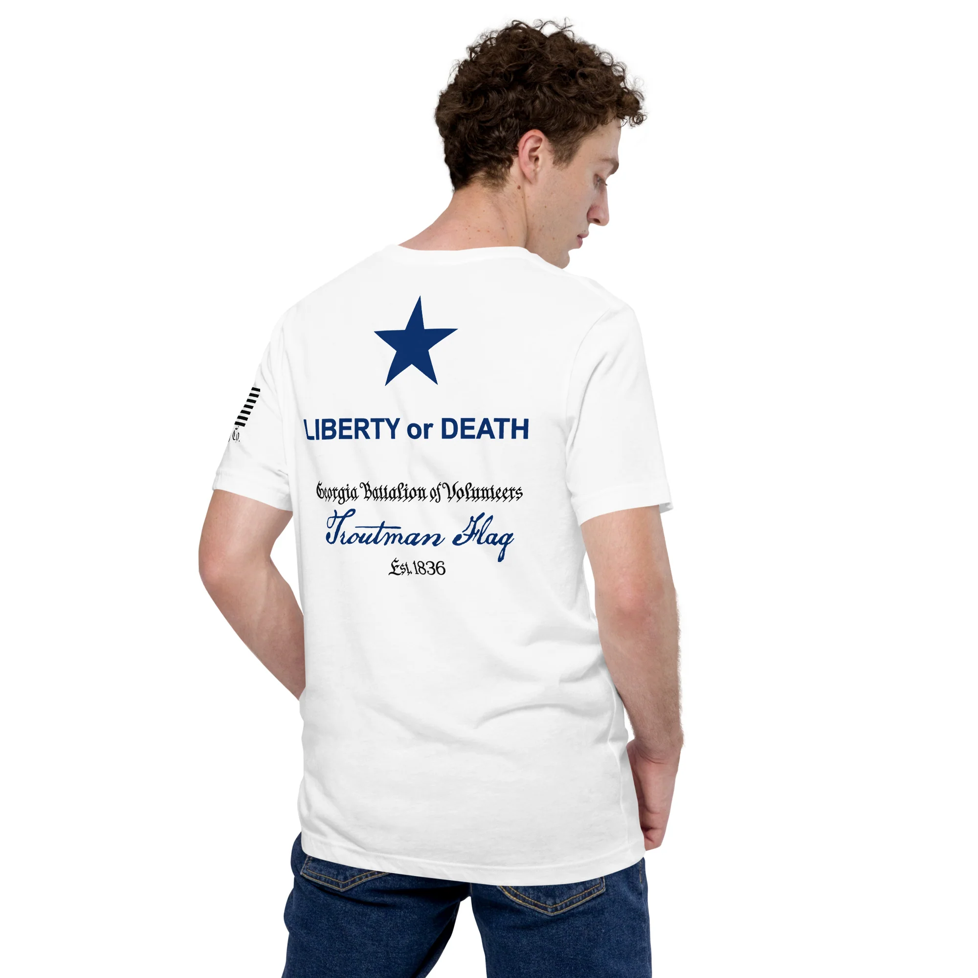 Troutman "Liberty or Death" Flag T-Shirt | DTG Print - Image 14