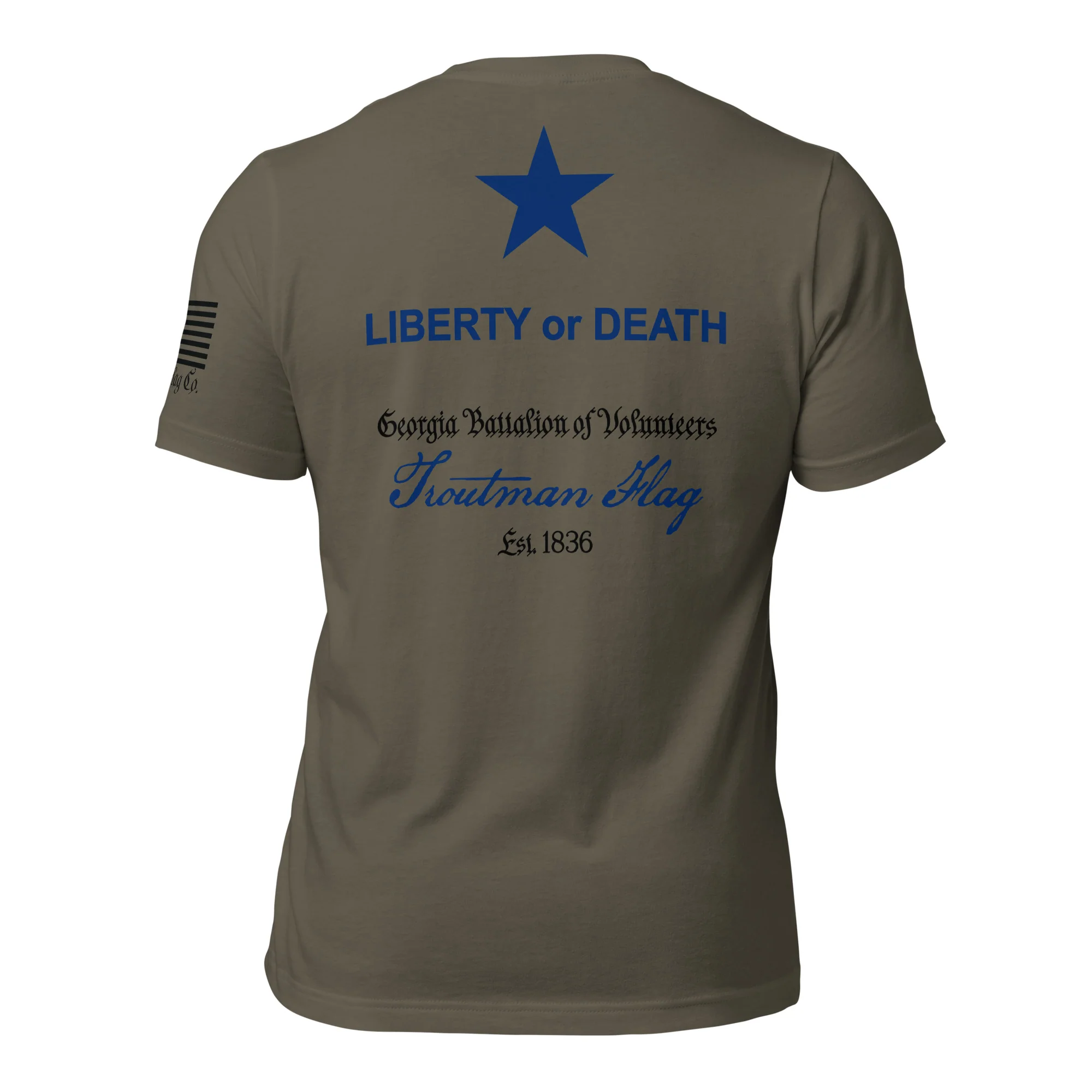 Troutman "Liberty or Death" Flag T-Shirt | DTG Print - Image 24