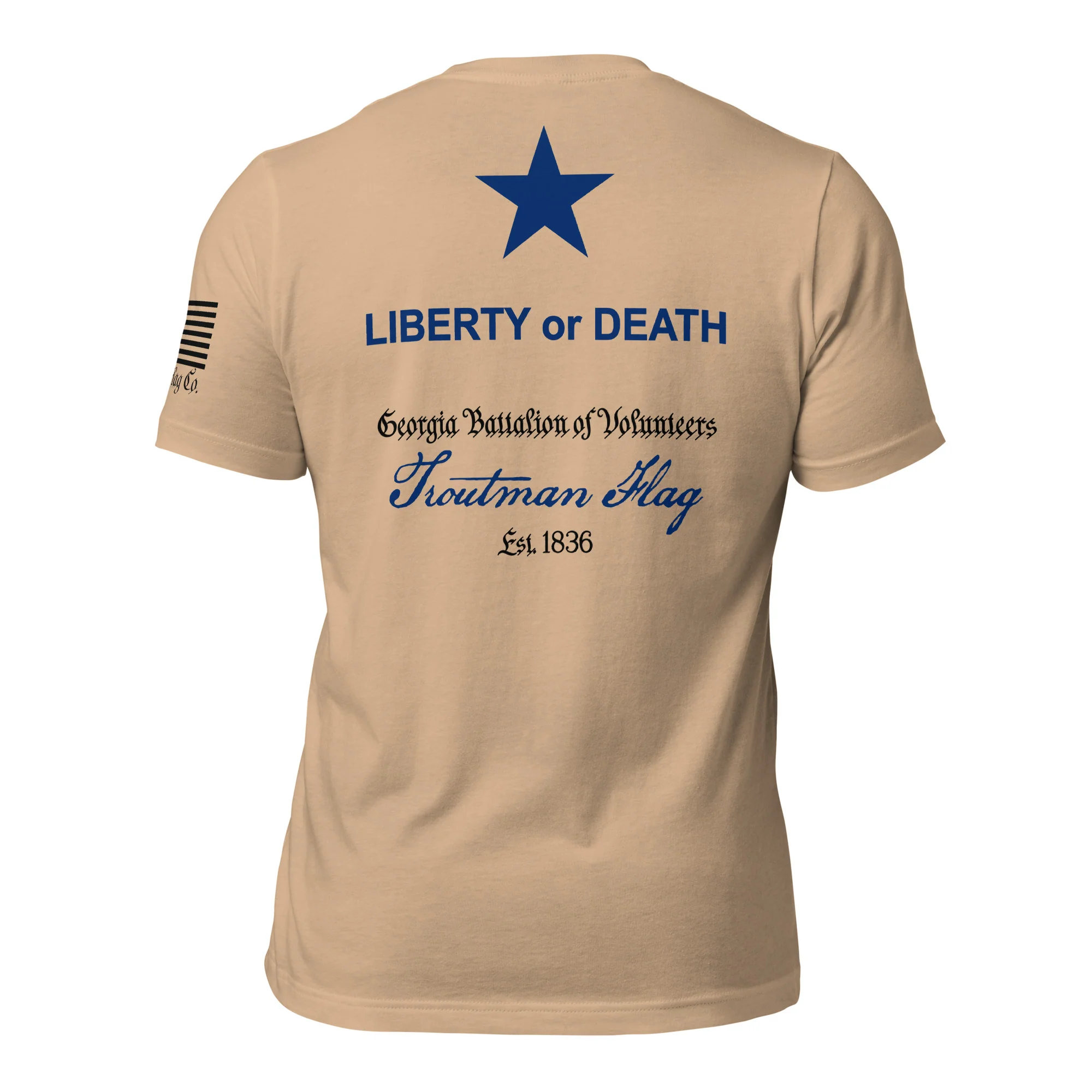 Troutman "Liberty or Death" Flag T-Shirt | DTG Print - Image 44