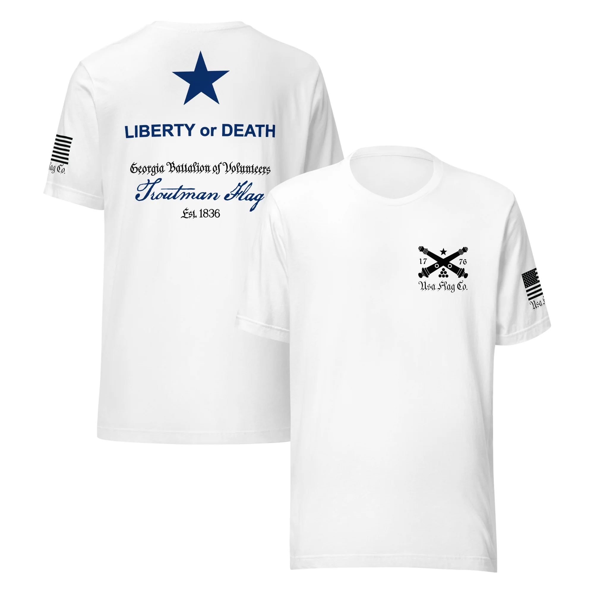 Troutman "Liberty or Death" Flag T-Shirt | DTG Print - Image 5