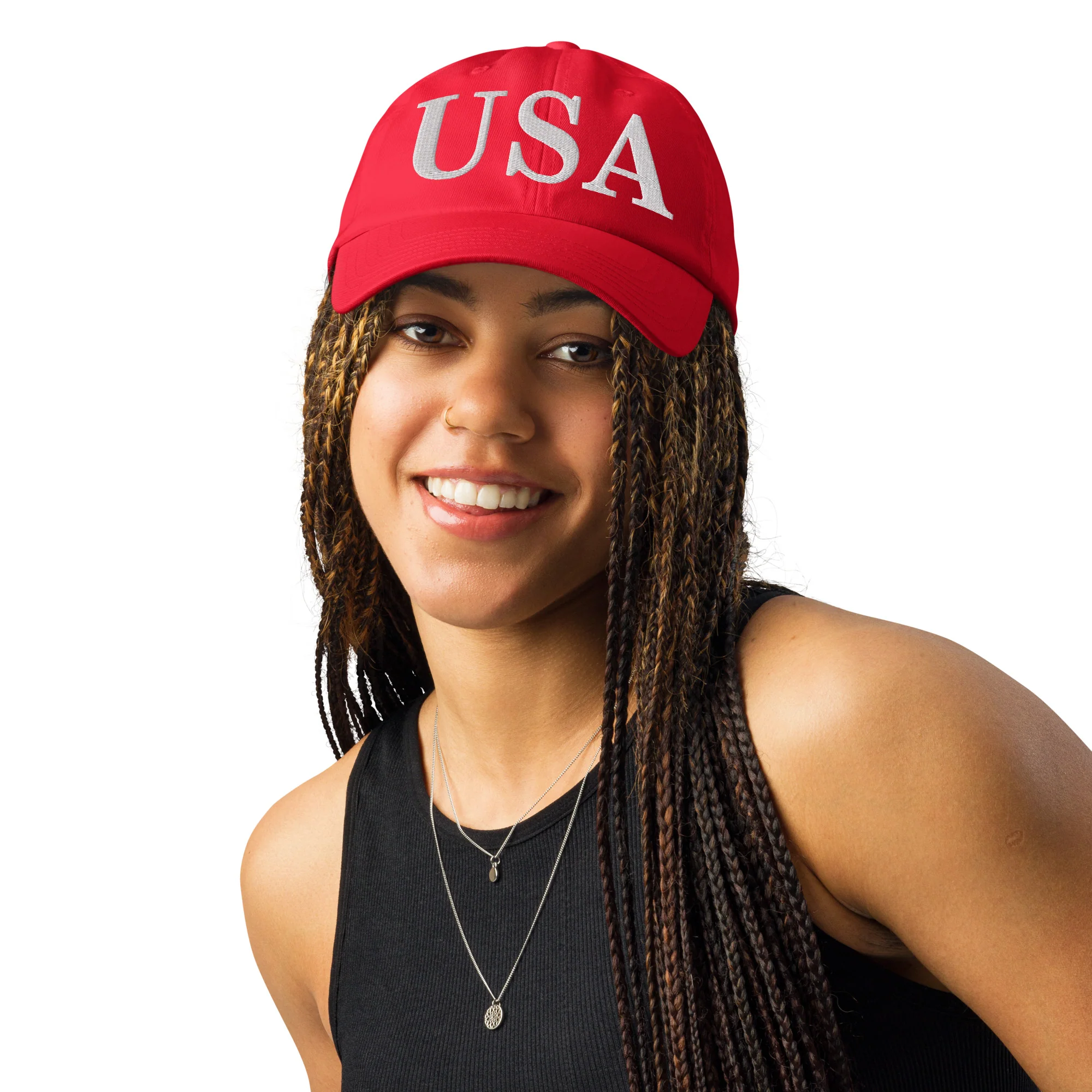Under Armour® Dad Hat | White Embroidered USA - Image 11