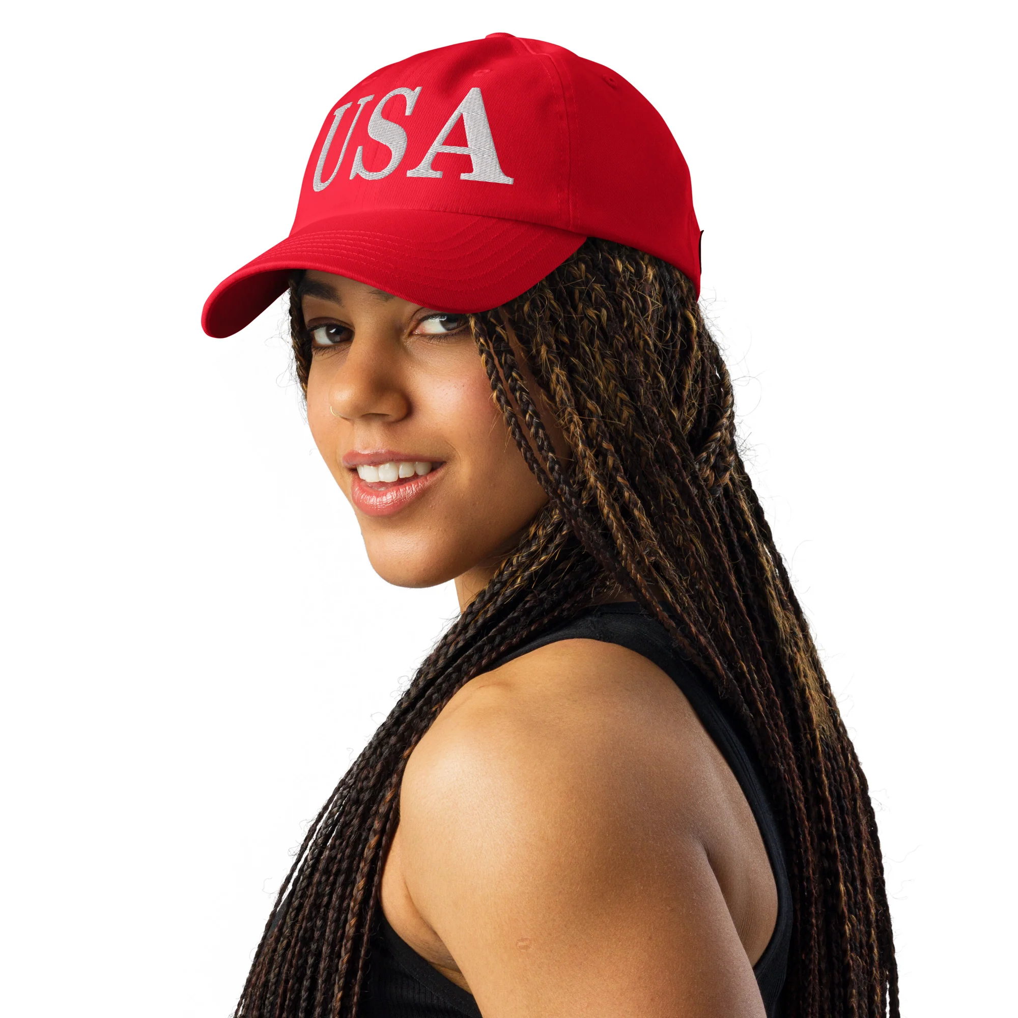 Under Armour® Dad Hat | White Embroidered USA - Image 12