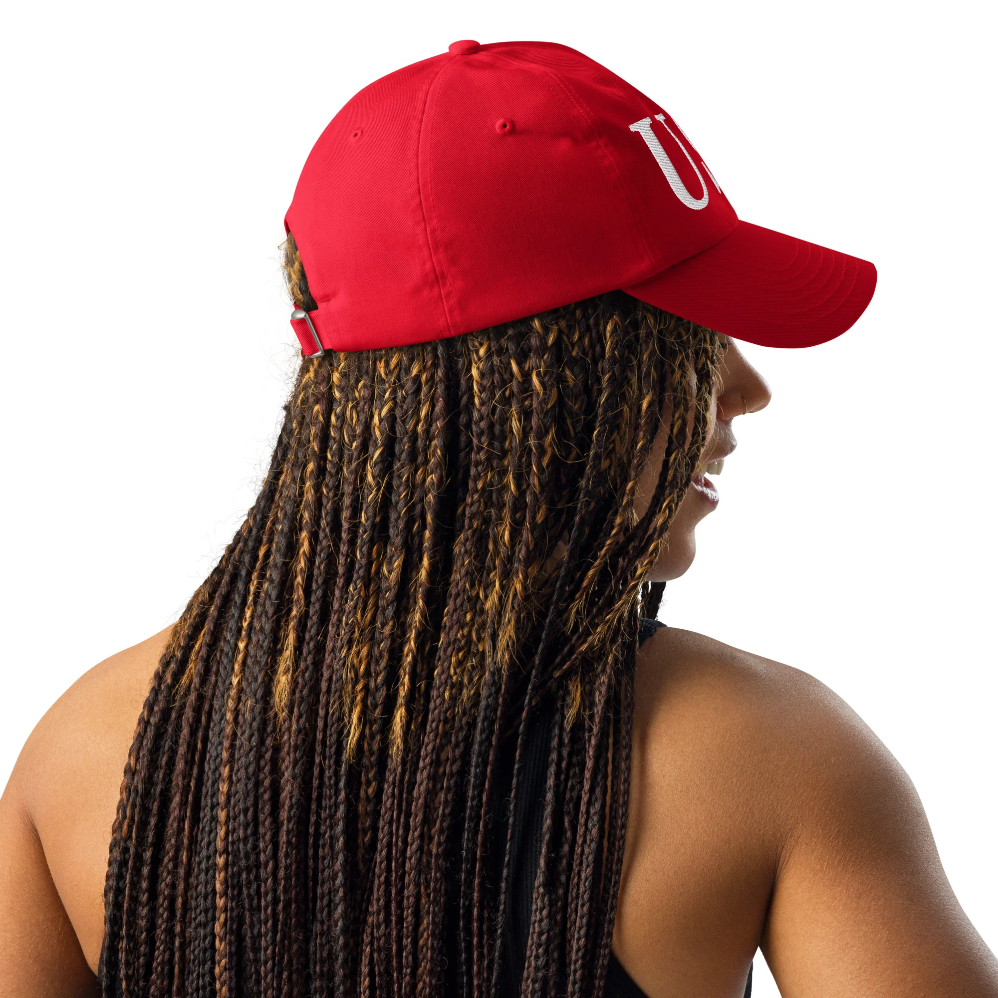 Under Armour® Dad Hat | White Embroidered USA - Image 13