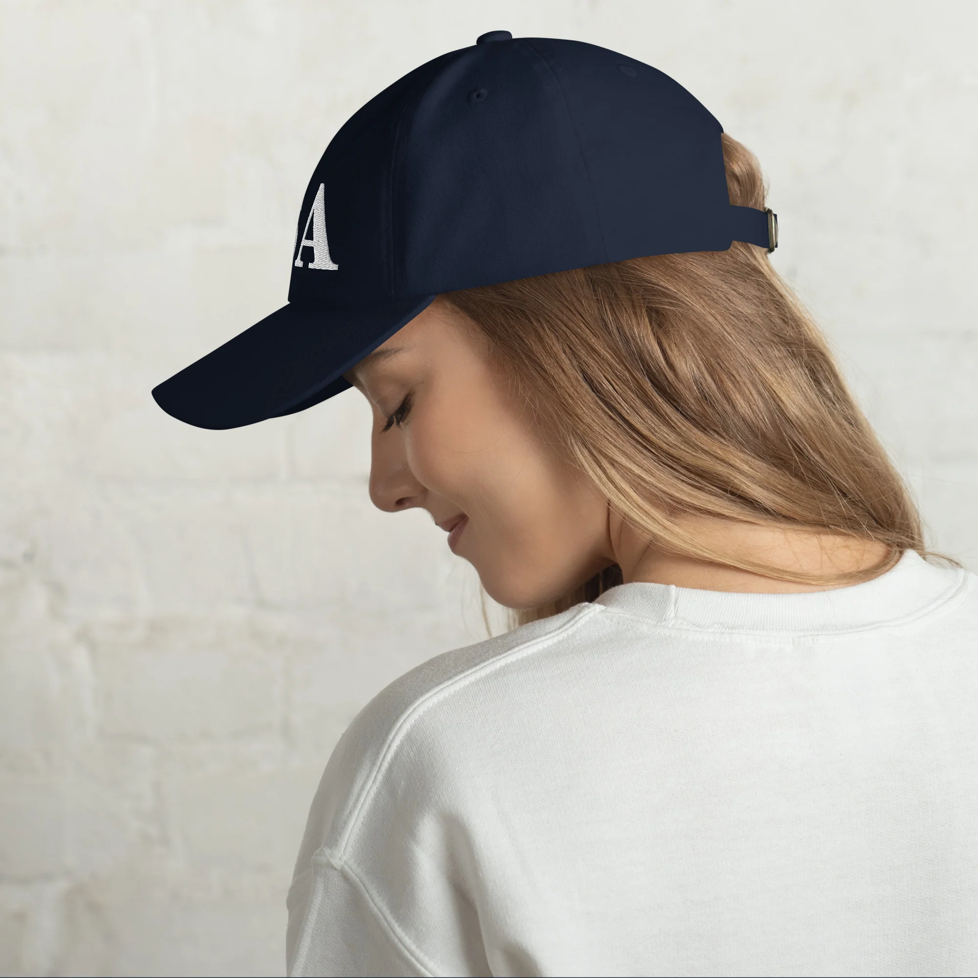 Dad Hat - USA Dad Hats (White Embroidered) - Image 4