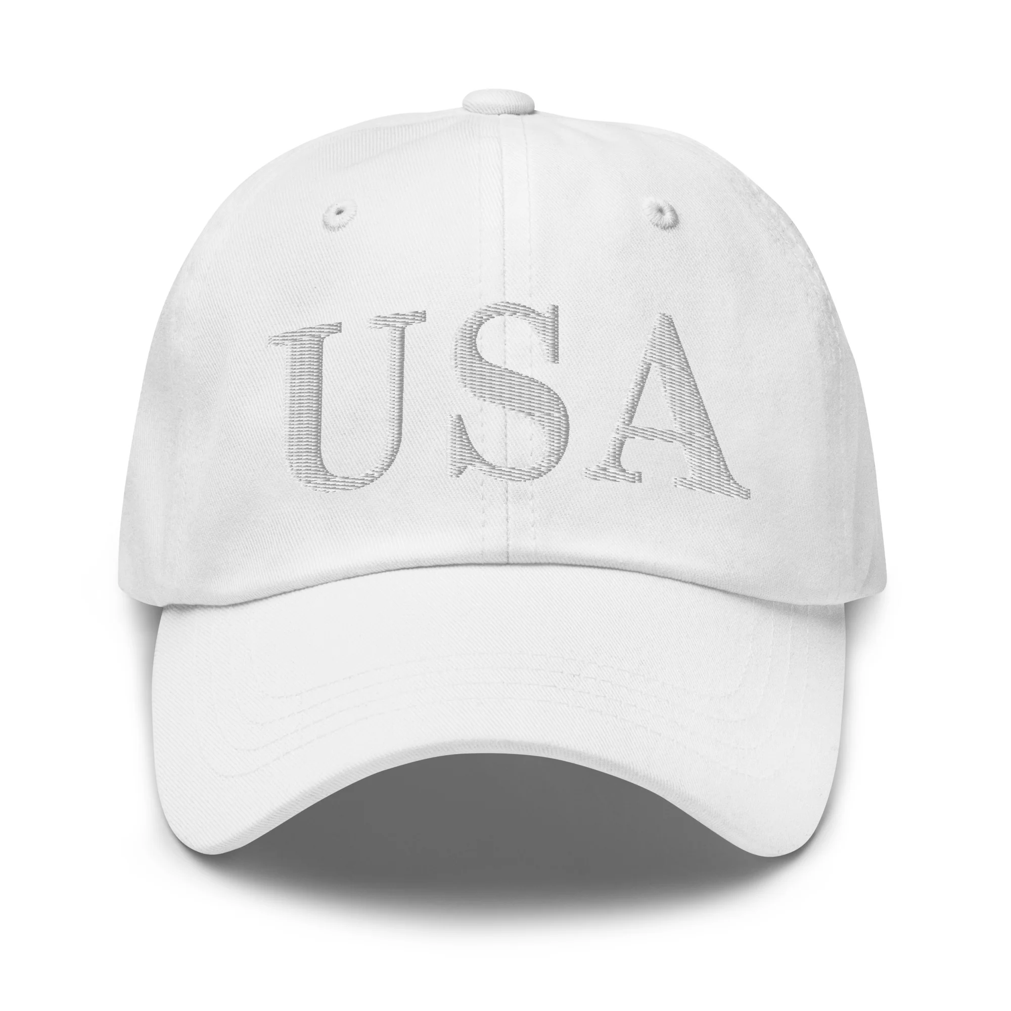 Dad Hat - USA Dad Hats (White Embroidered) - Image 68
