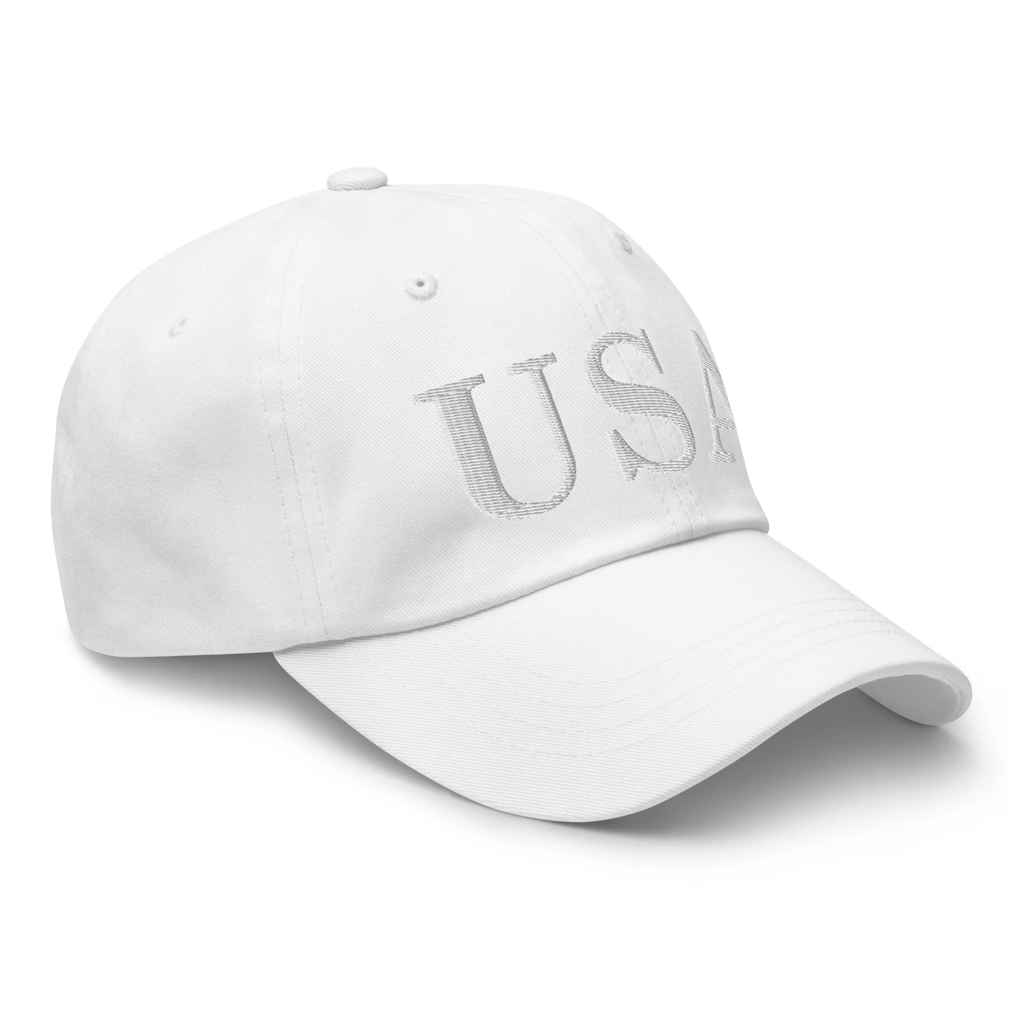 Dad Hat - USA Dad Hats (White Embroidered) - Image 69