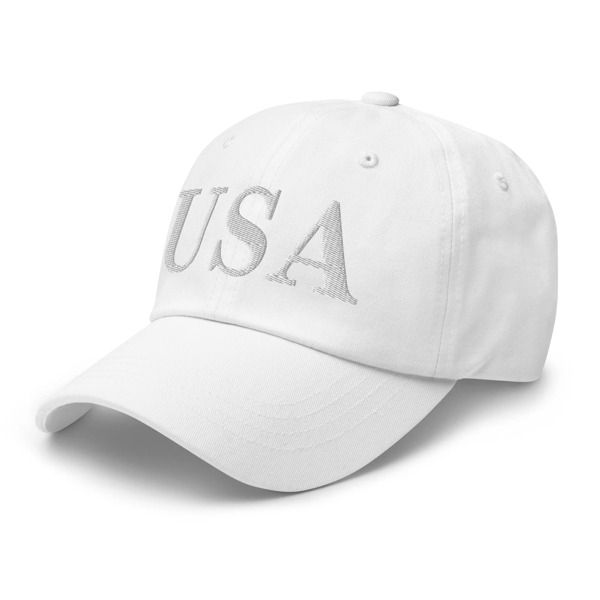 Dad Hat - USA Dad Hats (White Embroidered) - Image 70