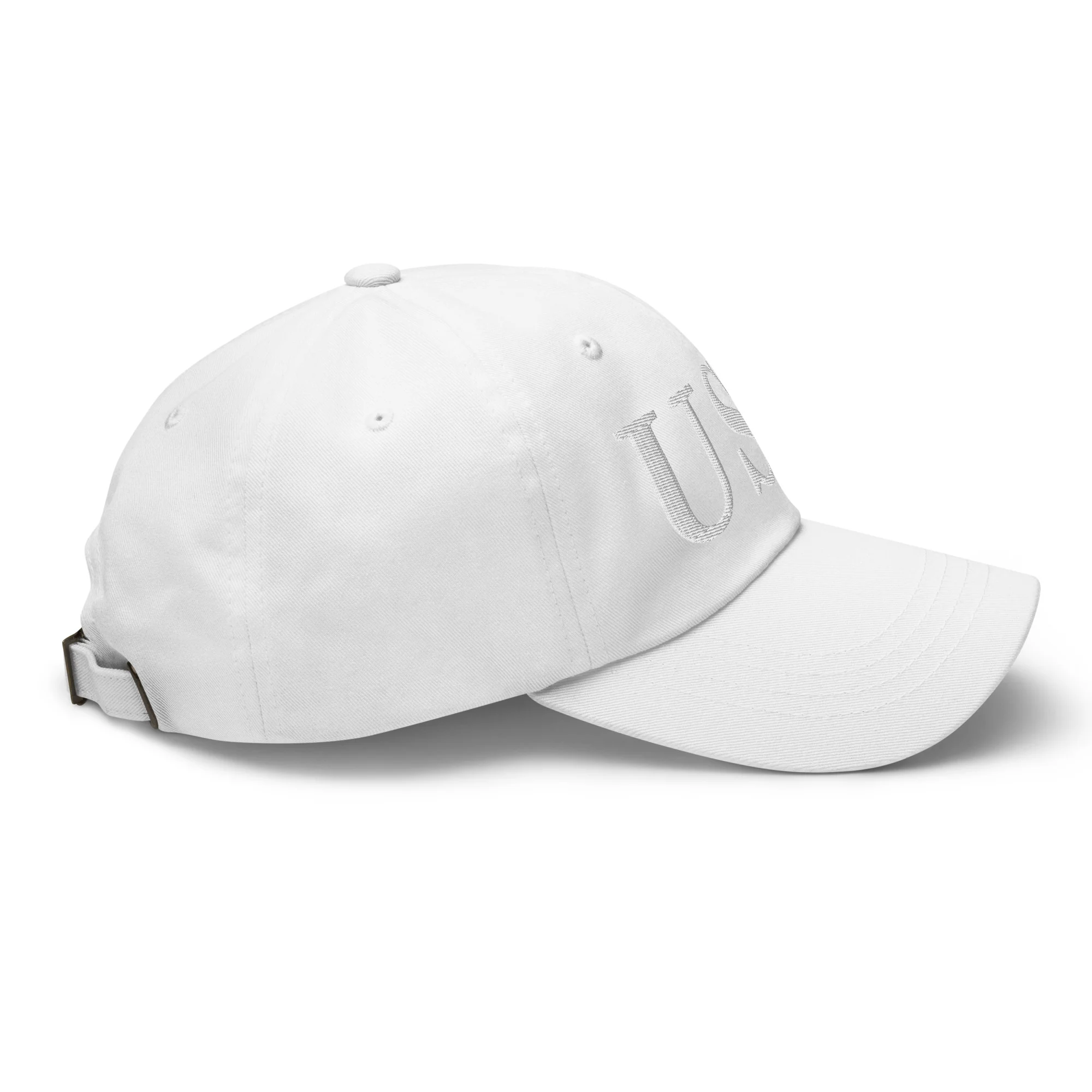Dad Hat - USA Dad Hats (White Embroidered) - Image 73