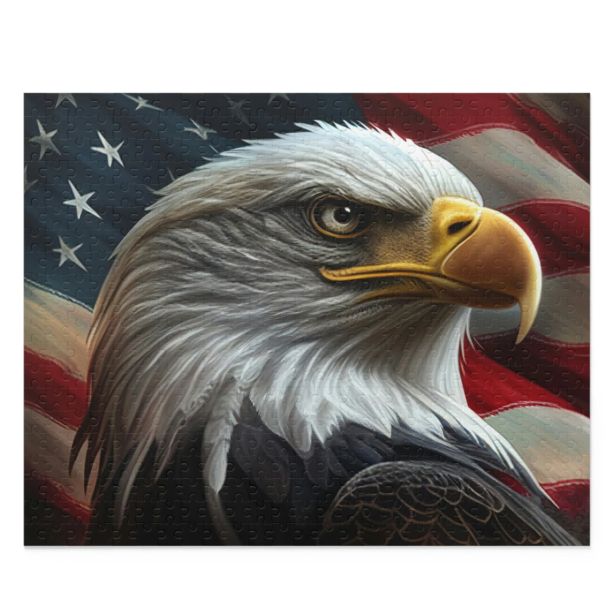USA Flag American Bald Eagle Puzzle (120, 252, 500-Piece) - Image 2