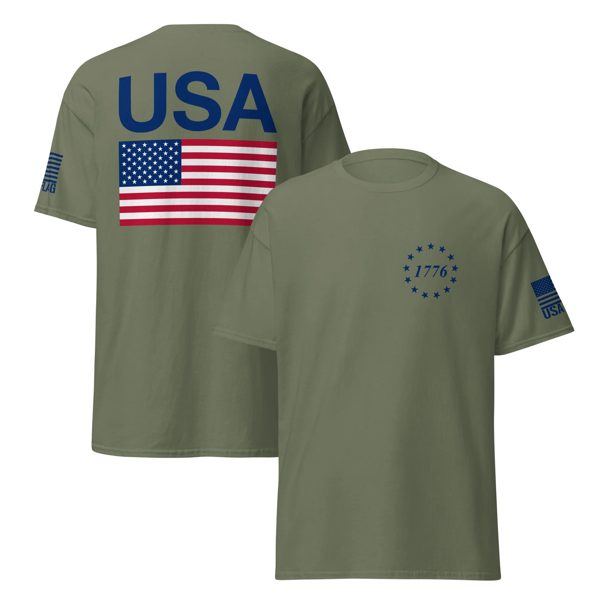 USA Flag & American Flag T-Shirts | Unisex Classic Tees | Gildan 5000 - Image 10