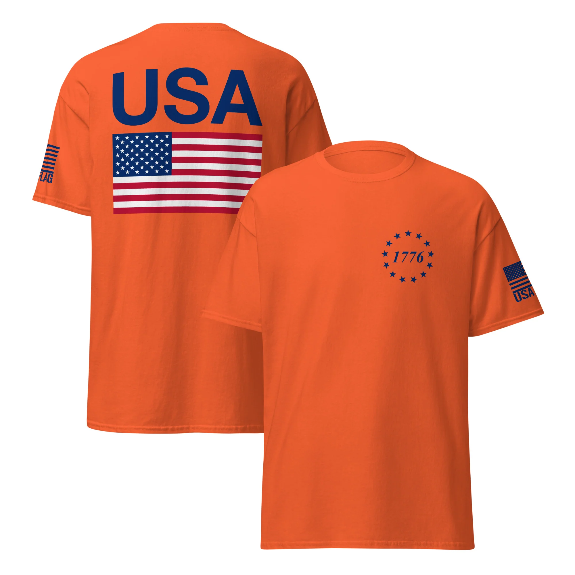 USA Flag & American Flag T-Shirts | Unisex Classic Tees | Gildan 5000 - Image 11