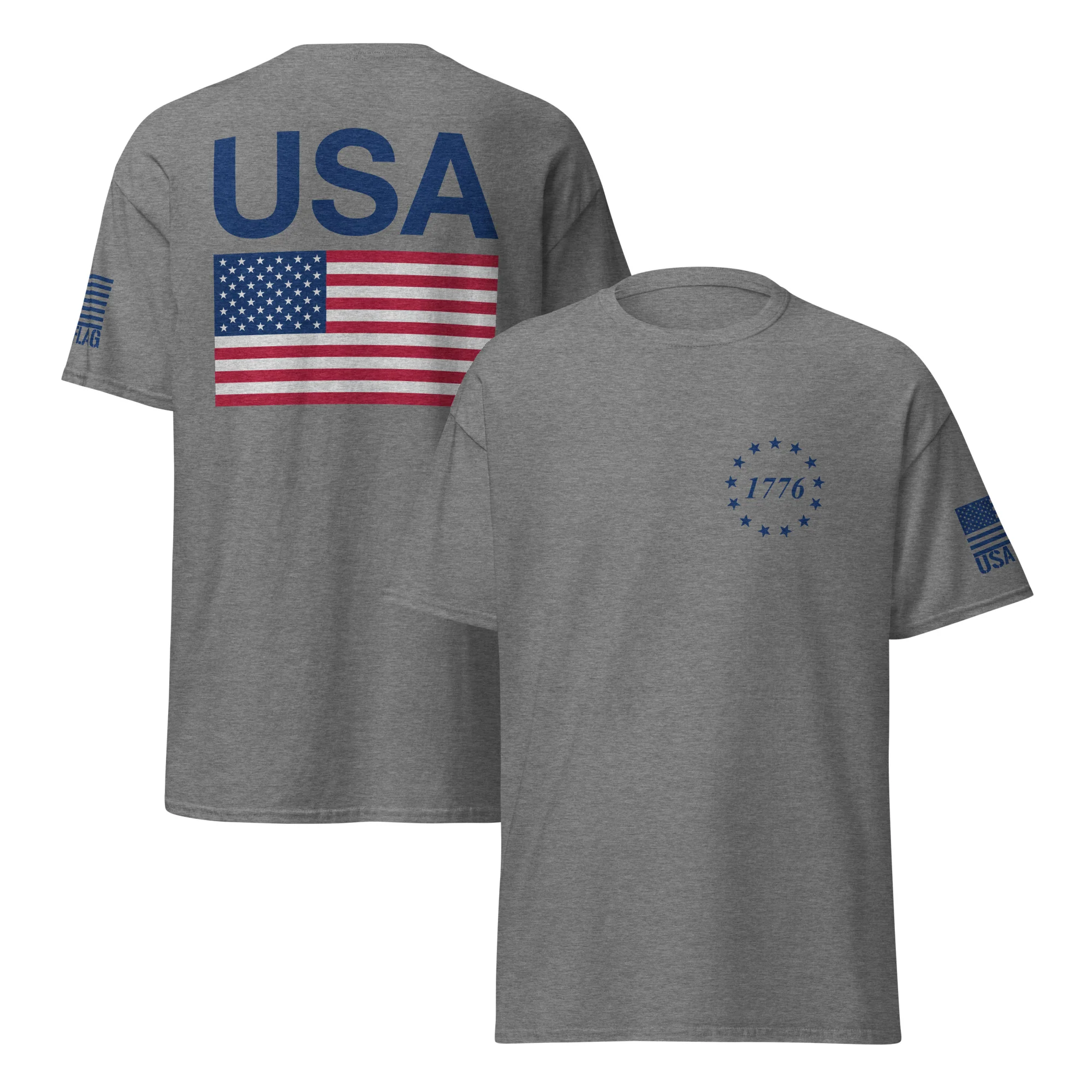 USA Flag & American Flag T-Shirts | Unisex Classic Tees | Gildan 5000 - Image 12