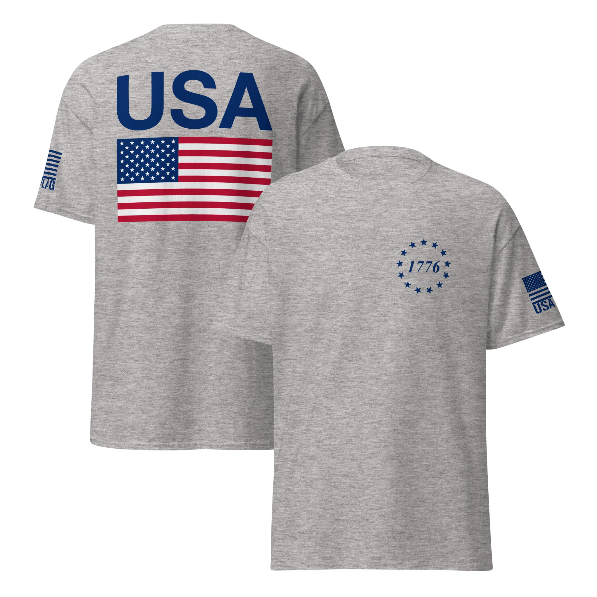 USA Flag & American Flag T-Shirts | Unisex Classic Tees | Gildan 5000 - Image 14