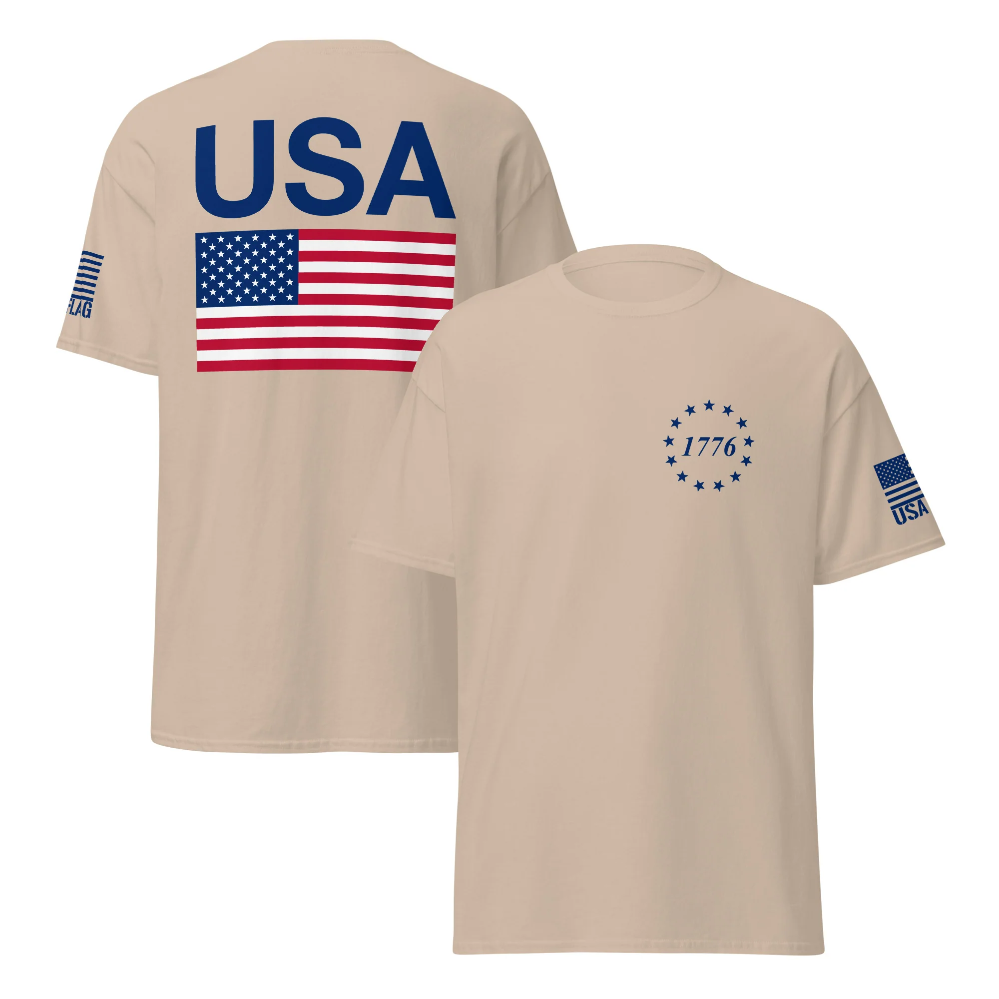 USA Flag & American Flag T-Shirts | Unisex Classic Tees | Gildan 5000 - Image 15