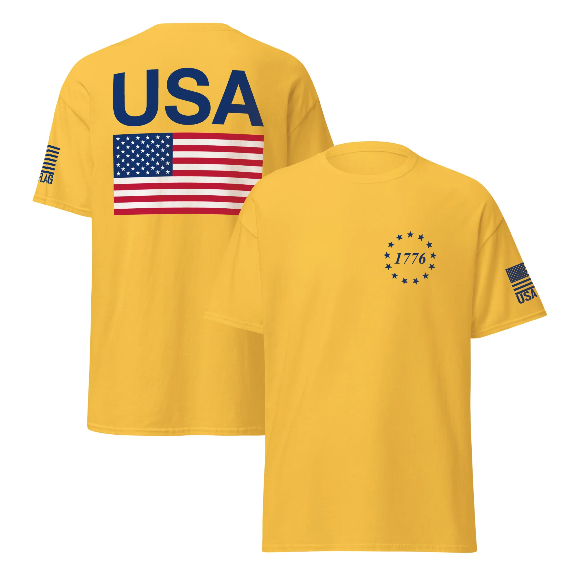 USA Flag & American Flag T-Shirts | Unisex Classic Tees | Gildan 5000 - Image 16