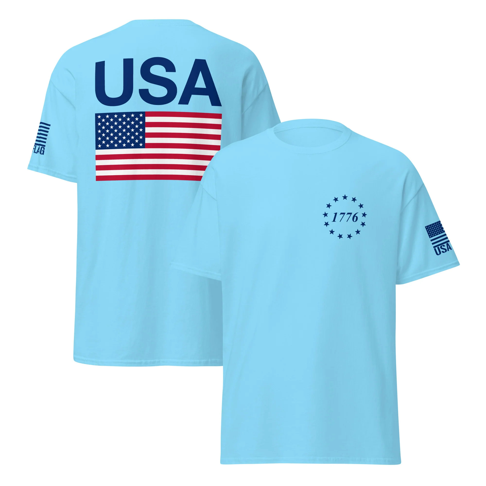 USA Flag & American Flag T-Shirts | Unisex Classic Tees | Gildan 5000 - Image 17