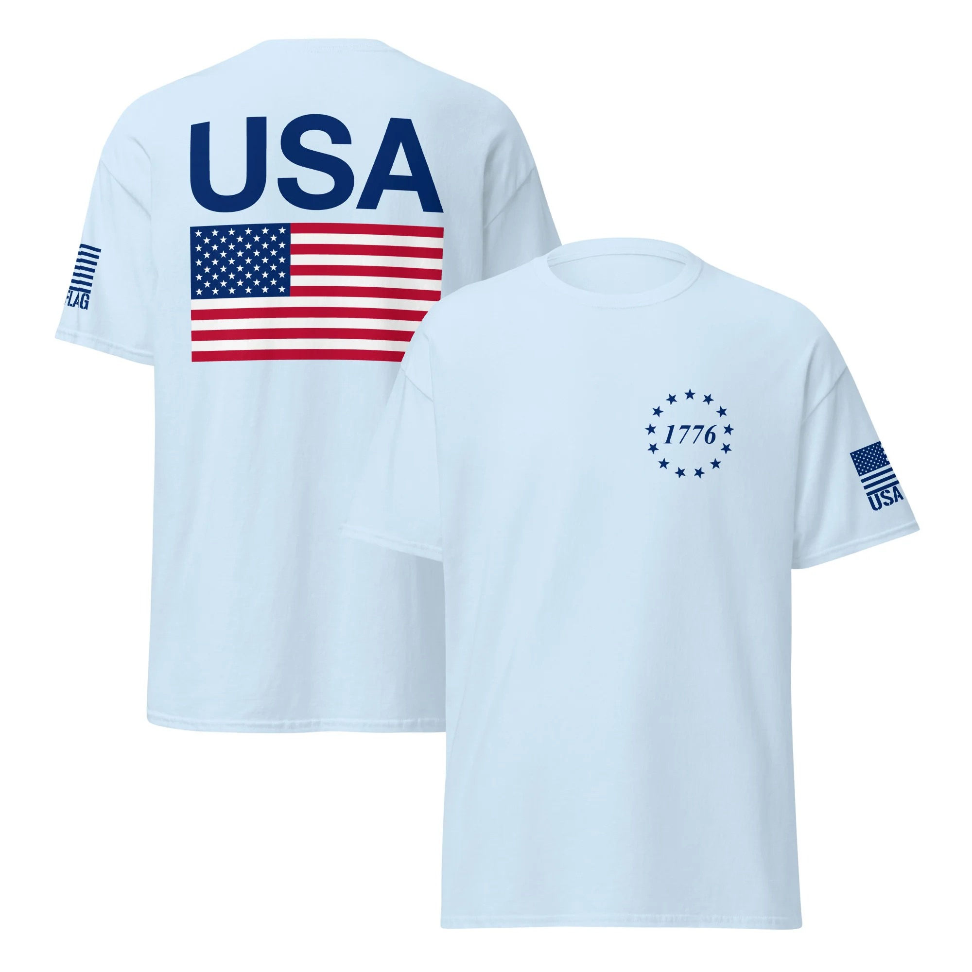 USA Flag & American Flag T-Shirts | Unisex Classic Tees | Gildan 5000 - Image 20
